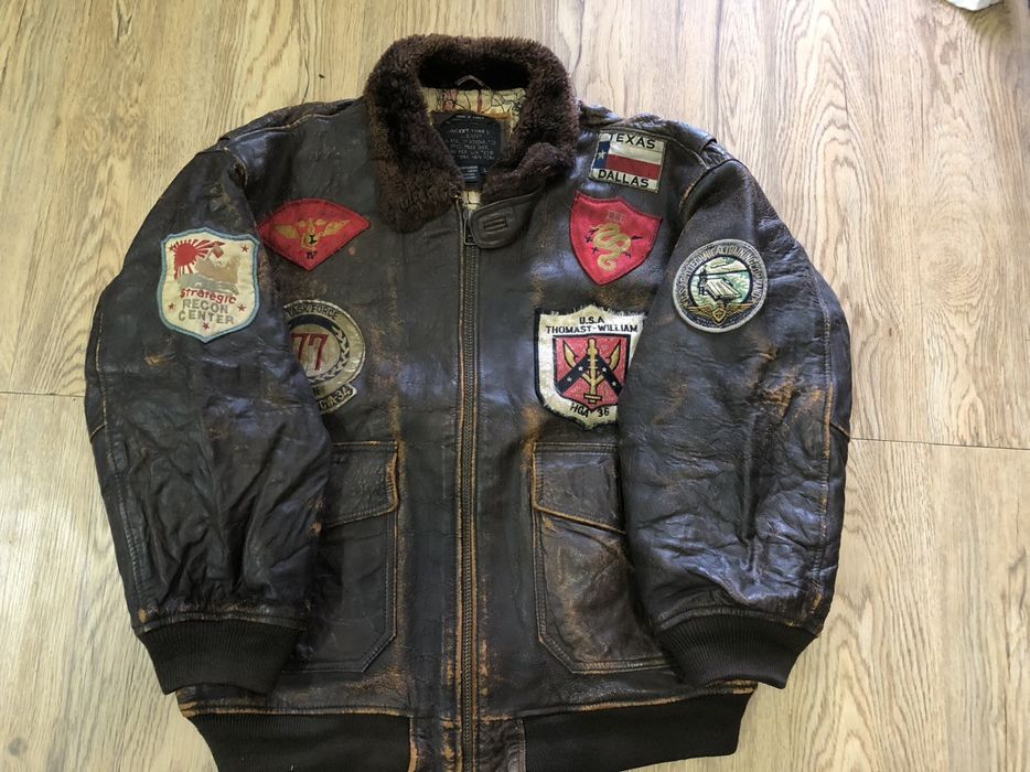 Vintage Vintage distressed Avirex G-1 leather jacket | Grailed