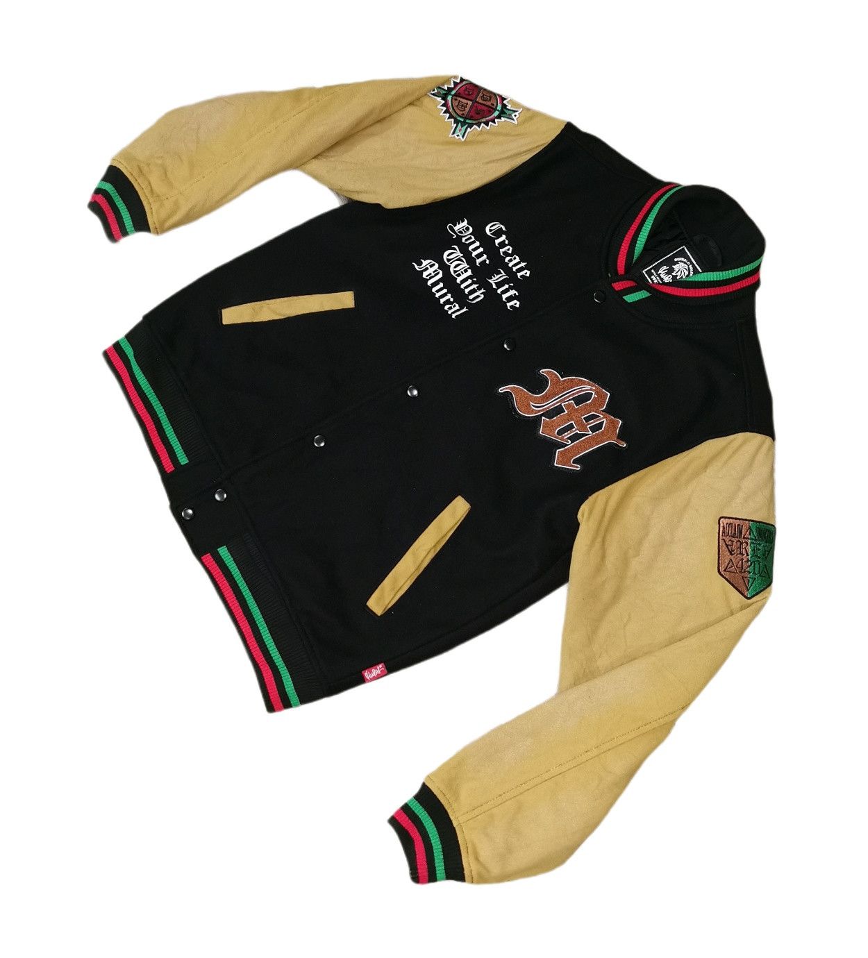 Bob Marley Buffalo Soldiers Inspired Bob Marley Wool Varsity Jacket Size US M / EU 48-50 / 2 - 4 Thumbnail