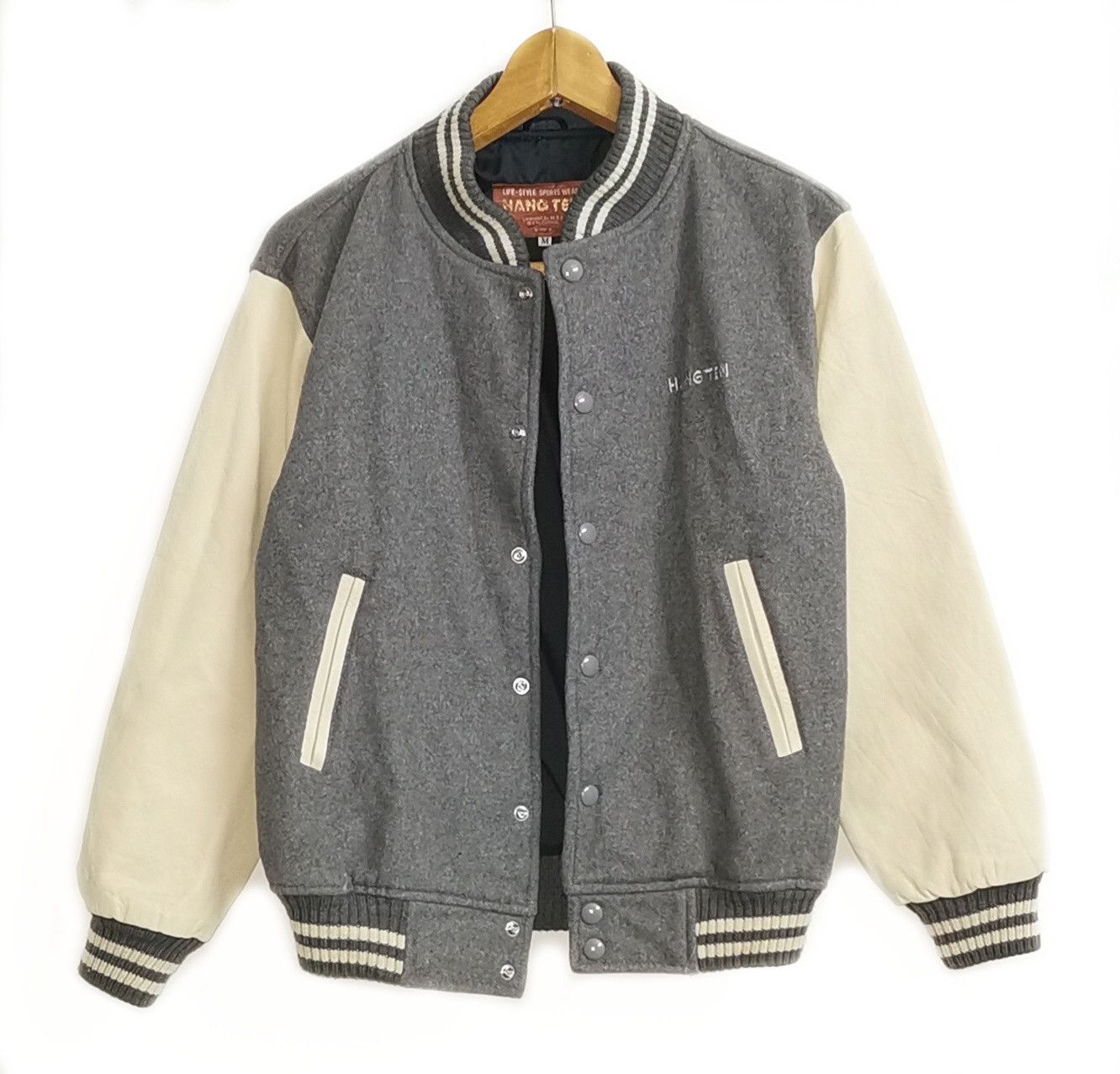 Hang Ten Hang Ten Leather Wool Varsity Jacket Size US M / EU 48-50 / 2 - 4 Thumbnail
