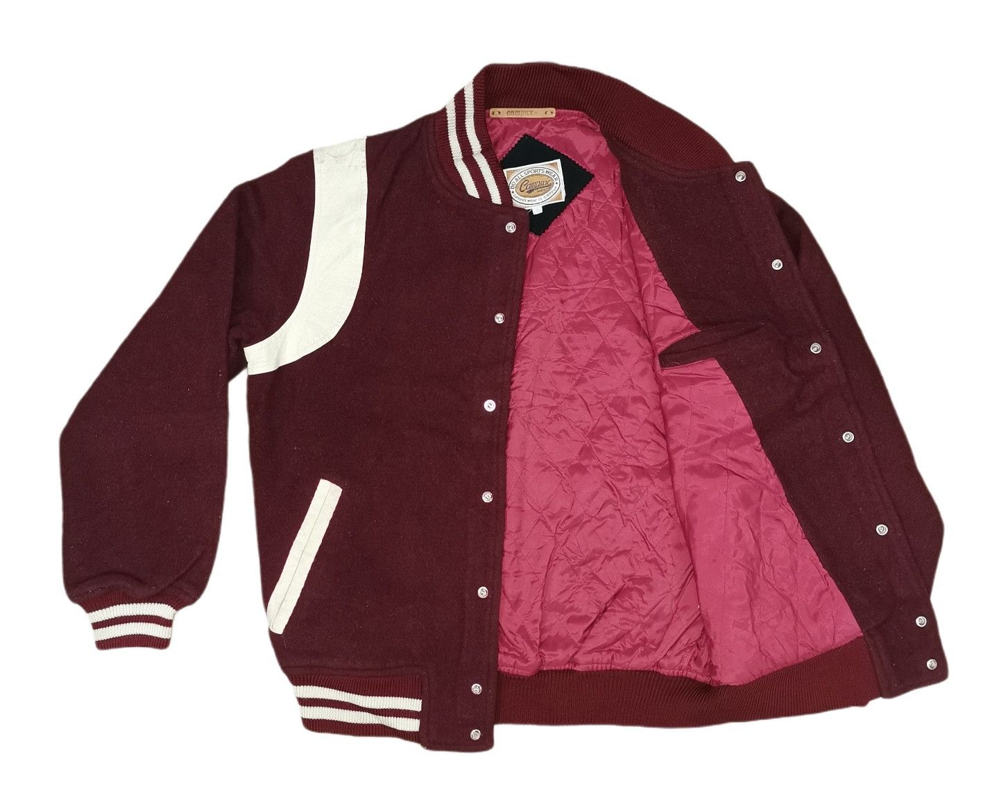 Japanese Brand Campux Wool Teddy Varsity Jacket Size US M / EU 48-50 / 2 - 8 Thumbnail