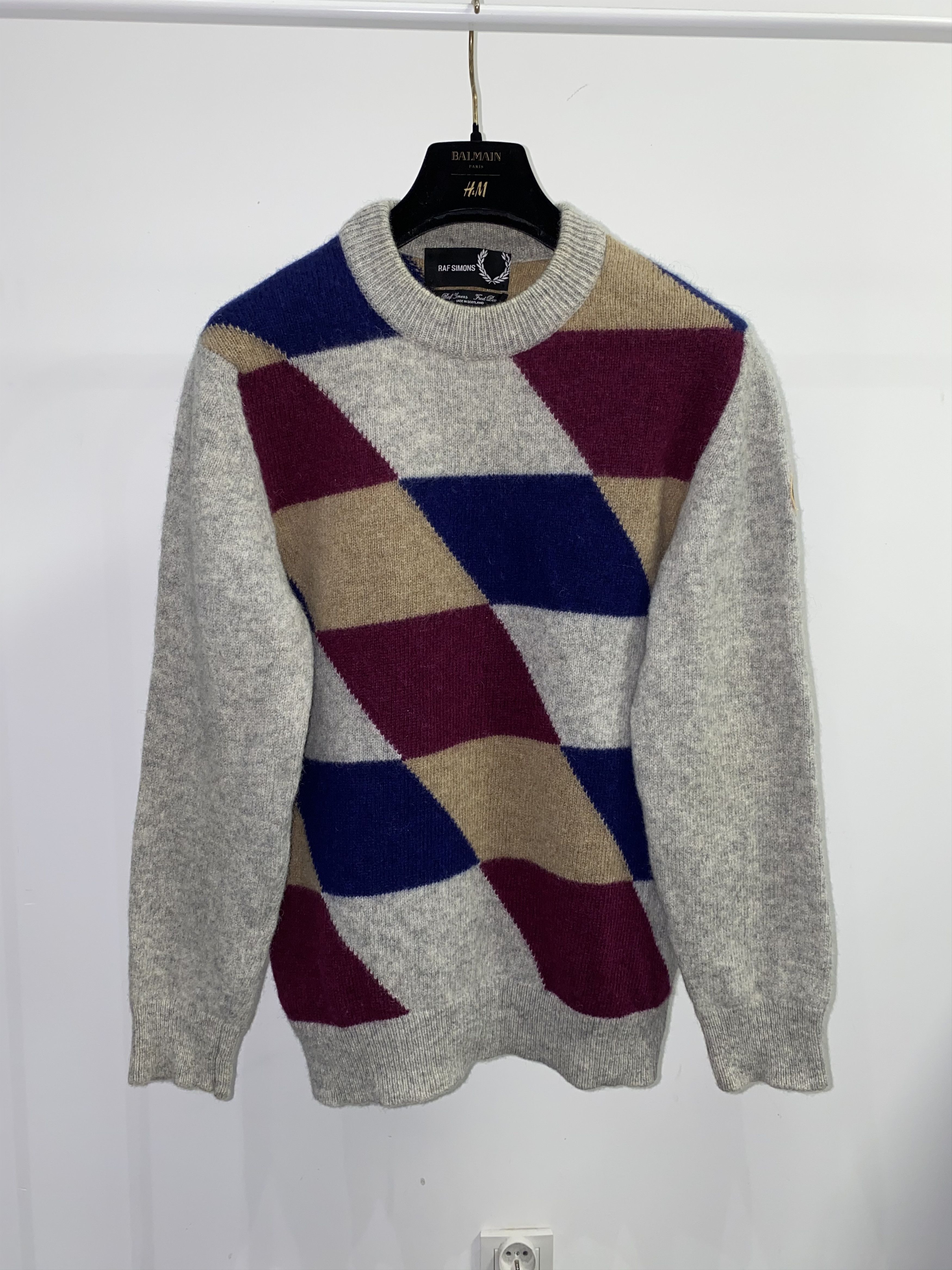 Fred Perry × Raf Simons AW10 Raf Simons X Fred Perry Logo Patch Lana Wool Sweater Size US M / EU 48-50 / 2 - 3 Thumbnail