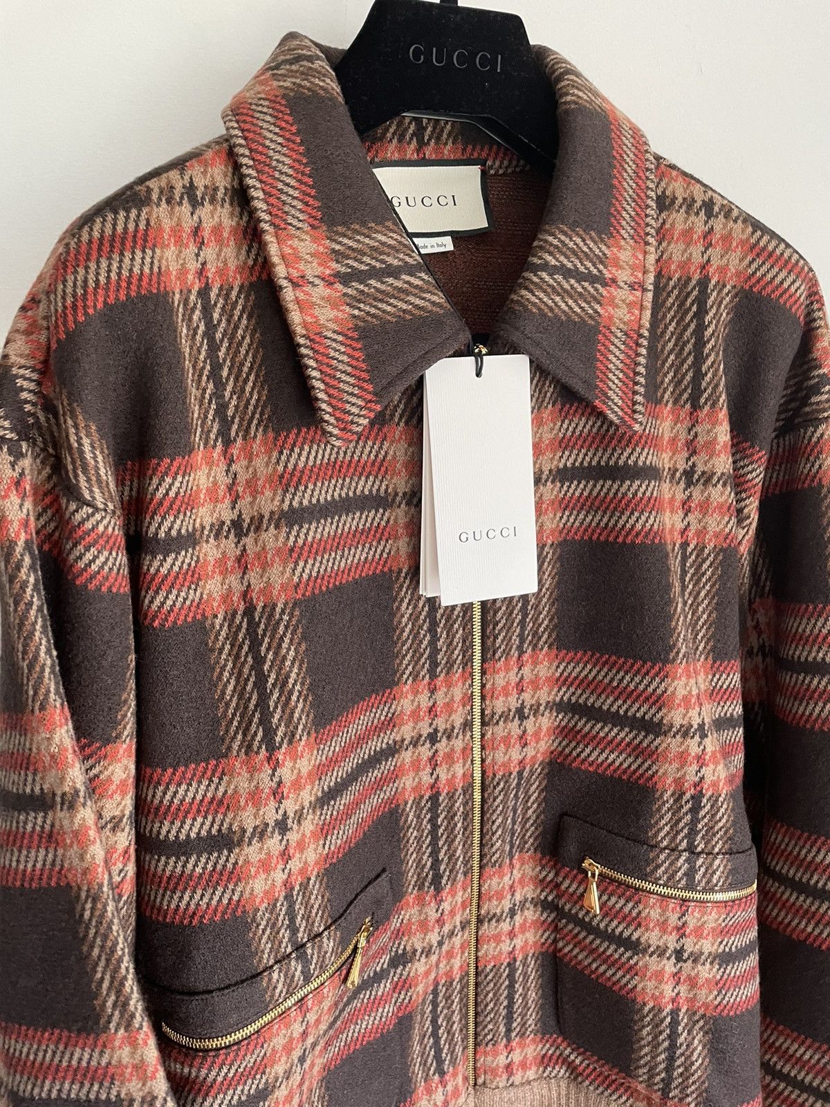 Gucci $4k Super Runway Limited Edition Wool Check Bomber Jacket Size US M / EU 48-50 / 2 - 3 Thumbnail