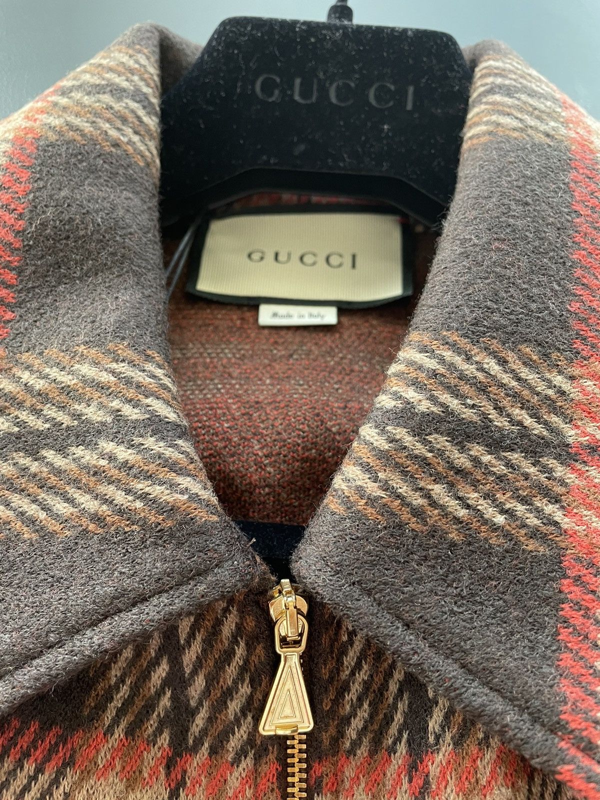 Gucci $4k Super Runway Limited Edition Wool Check Bomber Jacket Size US M / EU 48-50 / 2 - 24 Thumbnail