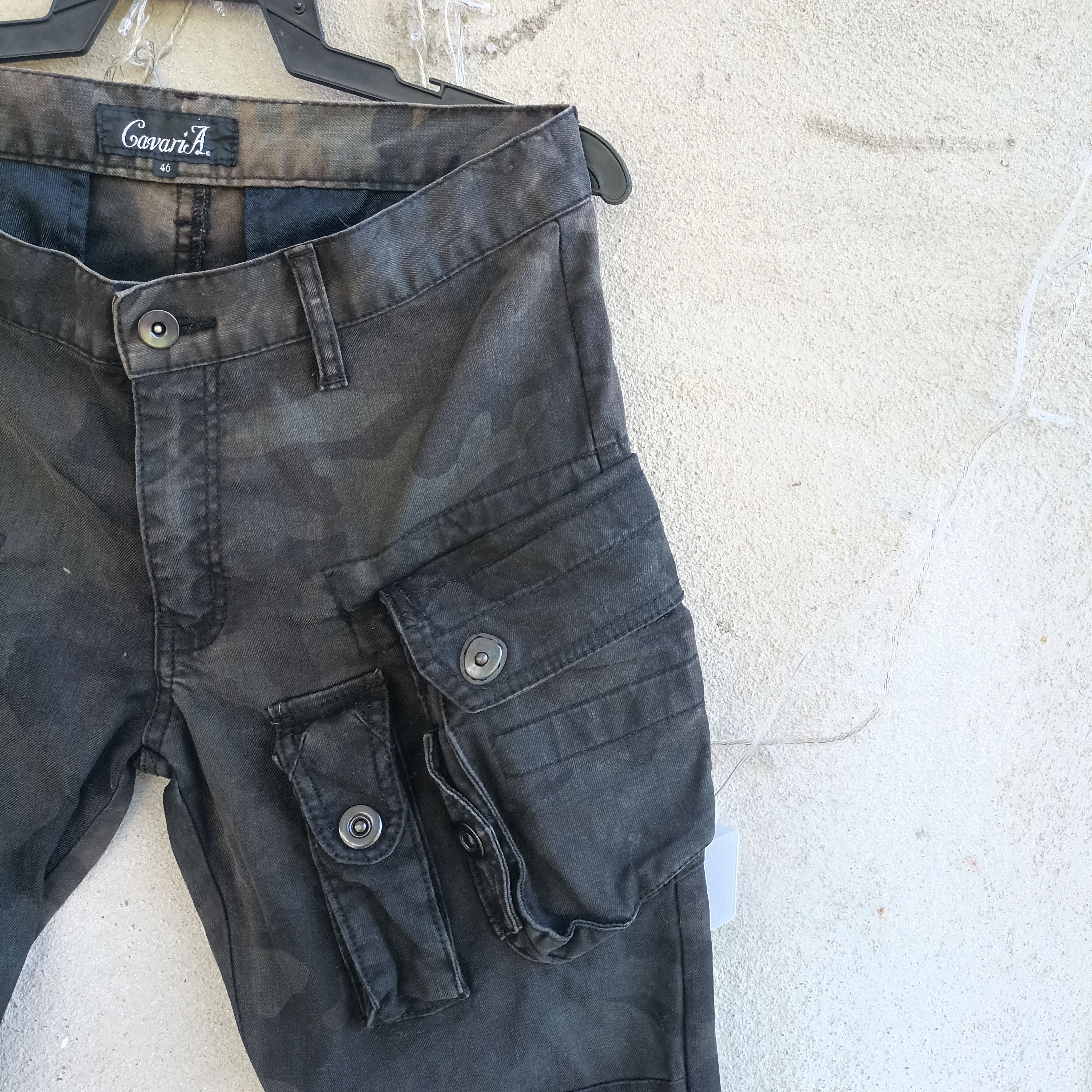 Japanese Brand Faded Camo Cavari A Black Multipocket Cargo Pant Size US 30 / EU 46 - 6 Thumbnail