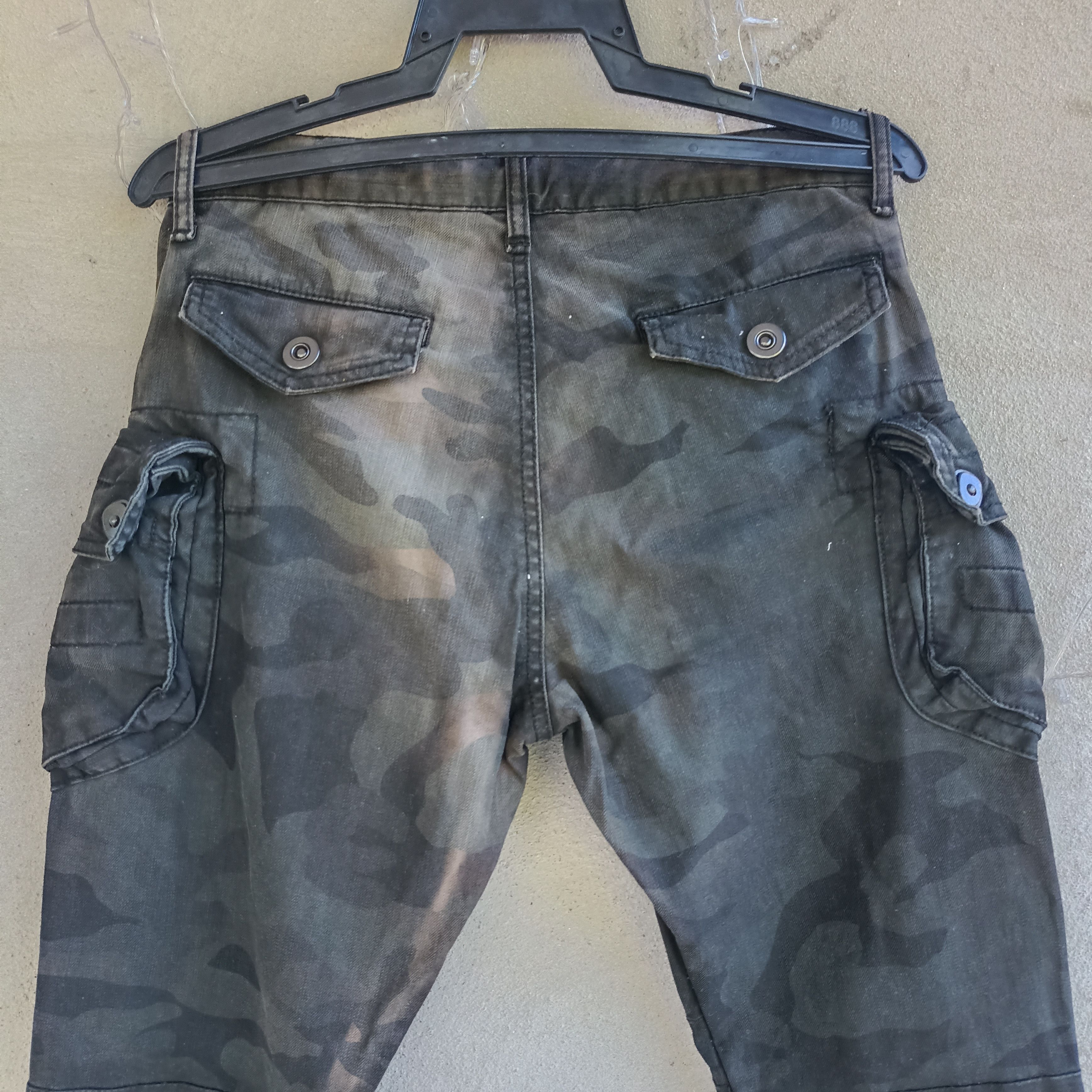 Japanese Brand Faded Camo Cavari A Black Multipocket Cargo Pant Size US 30 / EU 46 - 15 Thumbnail