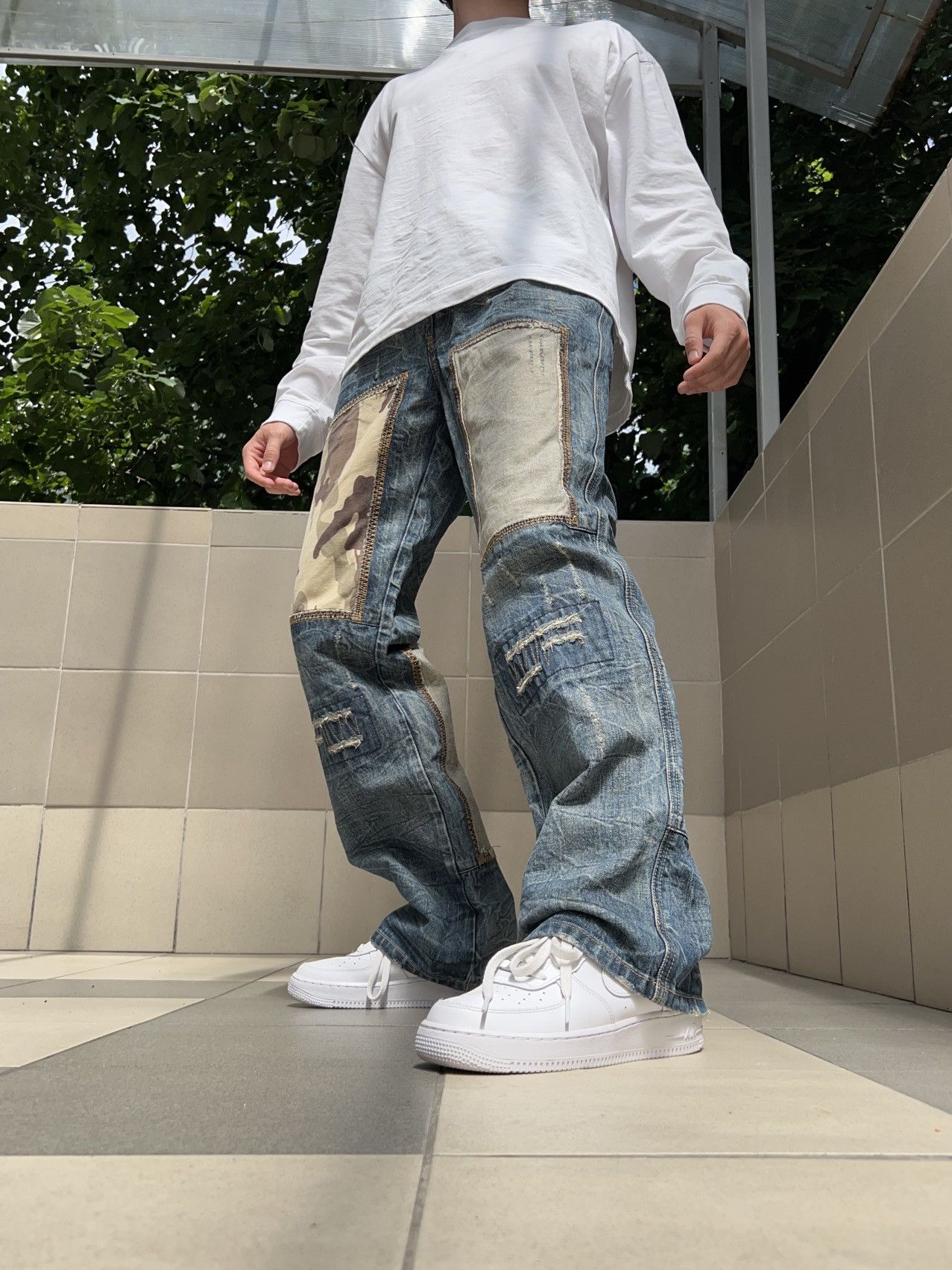 Japanese Brand Vintage Japanese Brand Patchwork Jeans Size US 32 / EU 48 - 1 Thumbnail