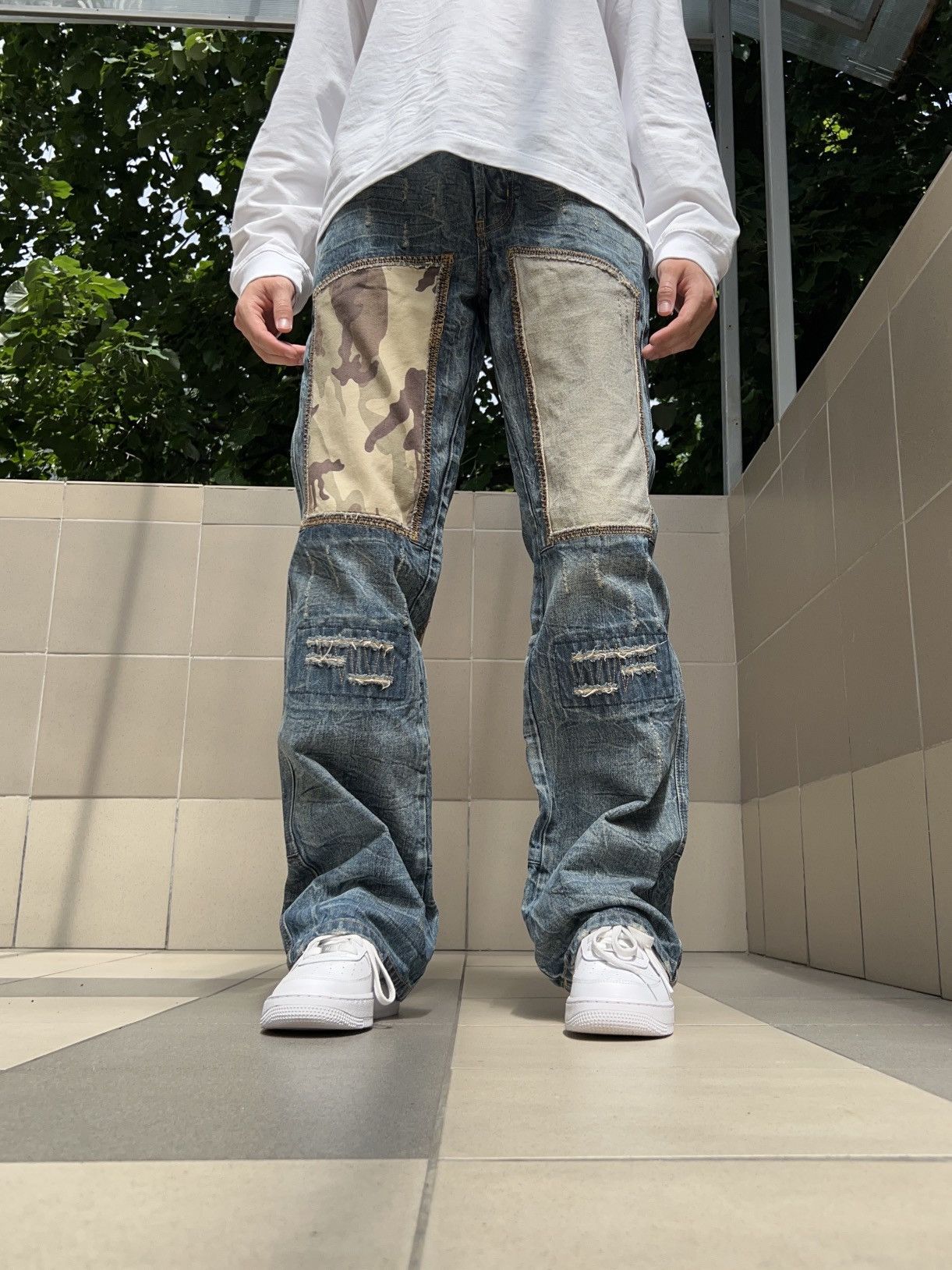 Japanese Brand Vintage Japanese Brand Patchwork Jeans Size US 32 / EU 48 - 2 Thumbnail