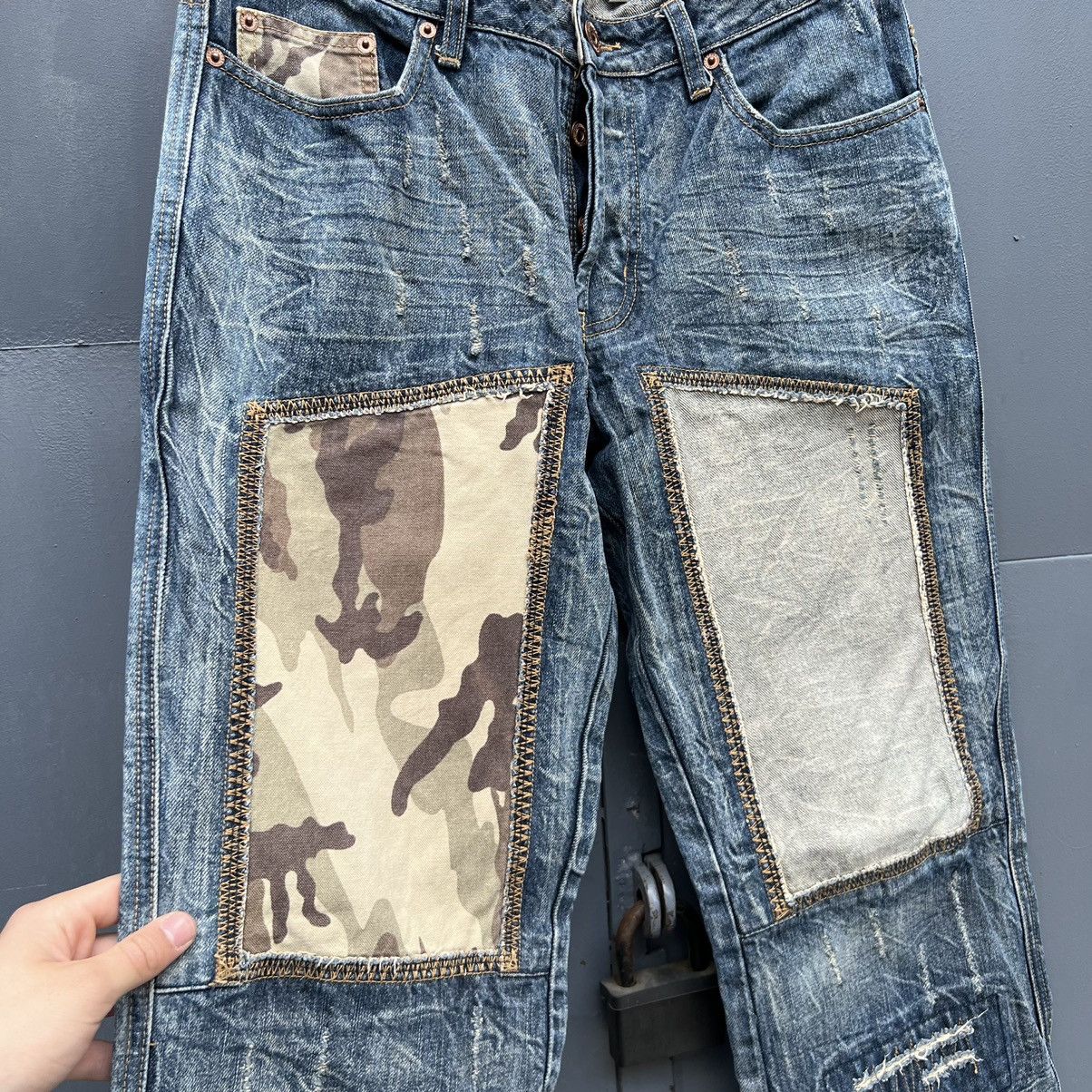 Japanese Brand Vintage Japanese Brand Patchwork Jeans Size US 32 / EU 48 - 8 Thumbnail