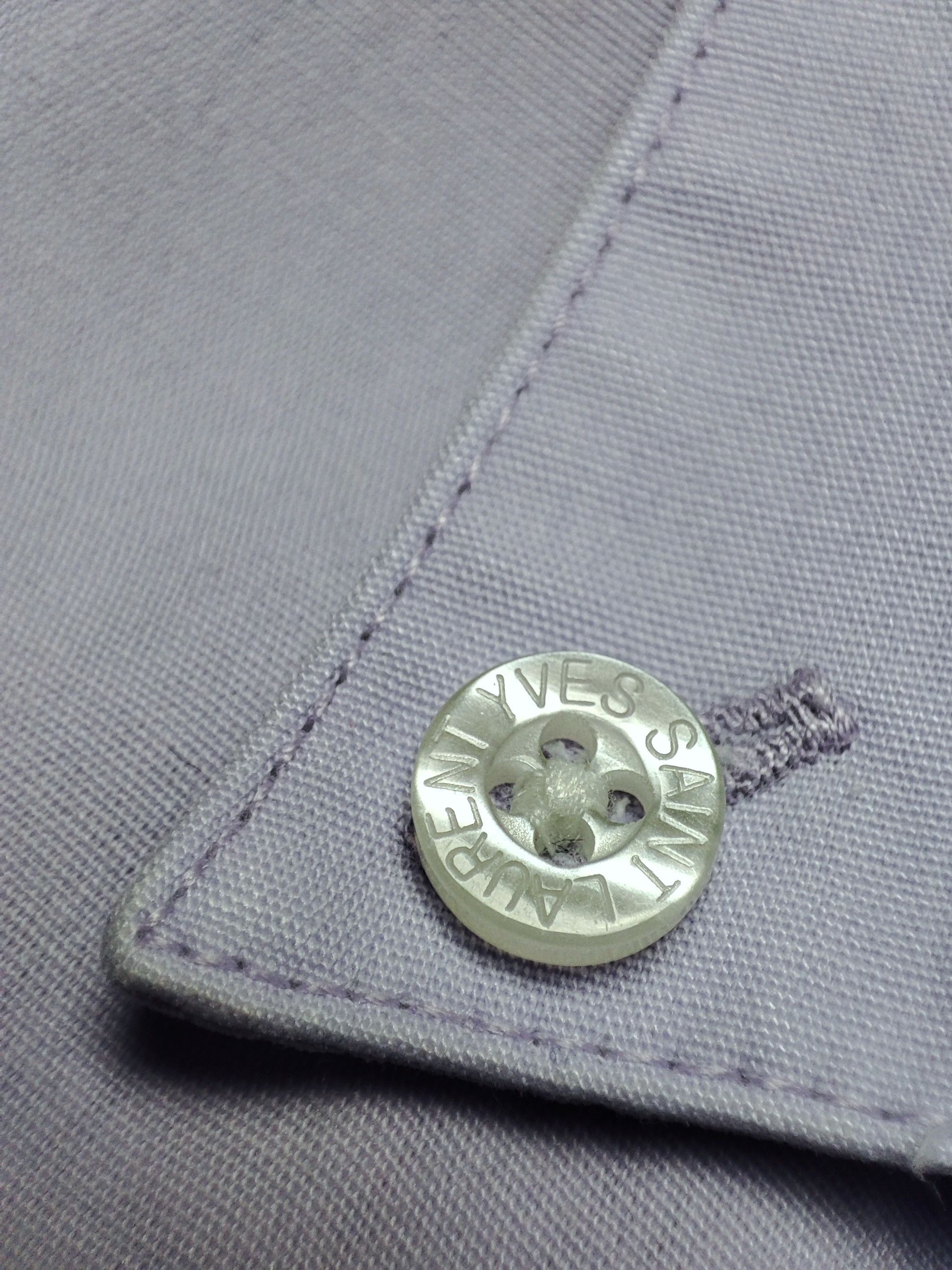 Yves Saint Laurent Vintage YSL purple button shirt Size US XL / EU 56 / 4 - 6 Thumbnail