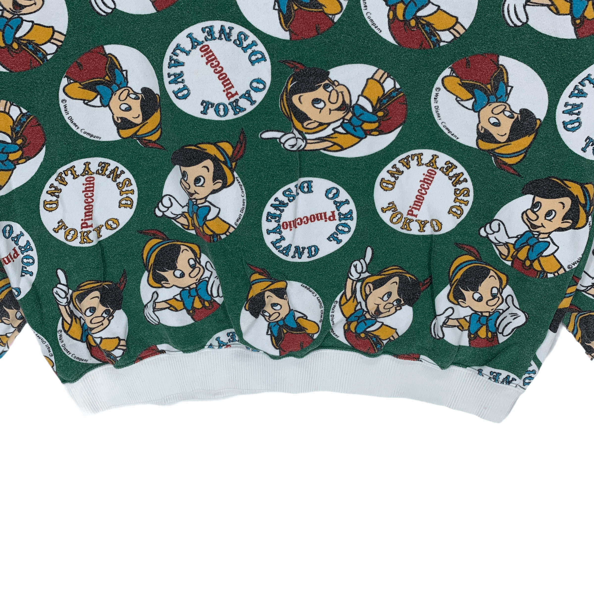 Japanese Brand Tokyo Disneyland Pinocchio Cropped Sweatshirt #2985-112 Size M / US 6-8 / IT 42-44 - 3 Thumbnail