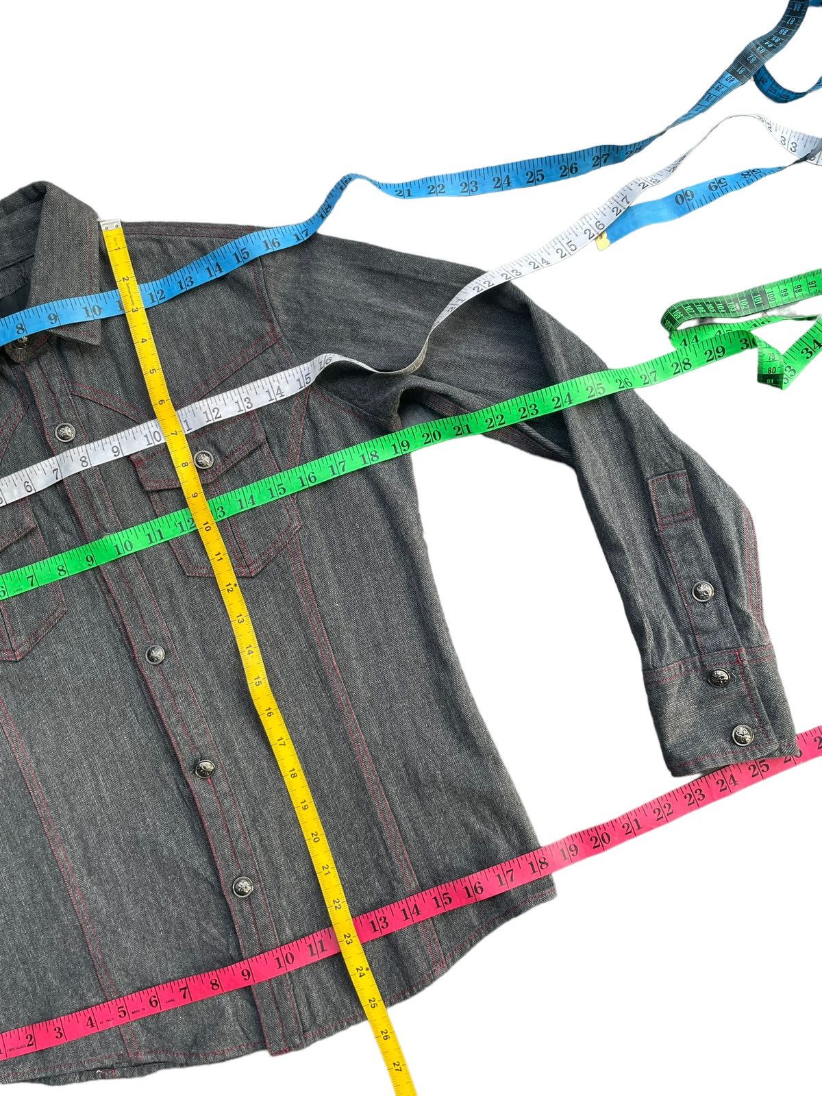 Japanese Brand ASM Herringbone Twill Shirt Size US M / EU 48-50 / 2 - 12 Thumbnail