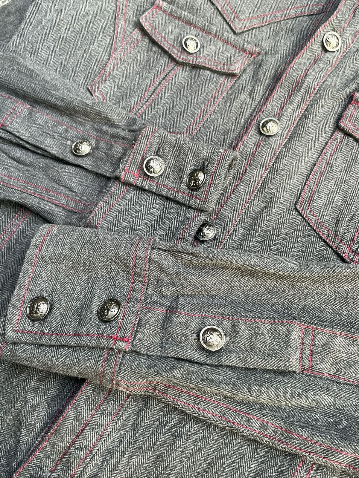 Japanese Brand ASM Herringbone Twill Shirt Size US M / EU 48-50 / 2 - 8 Thumbnail