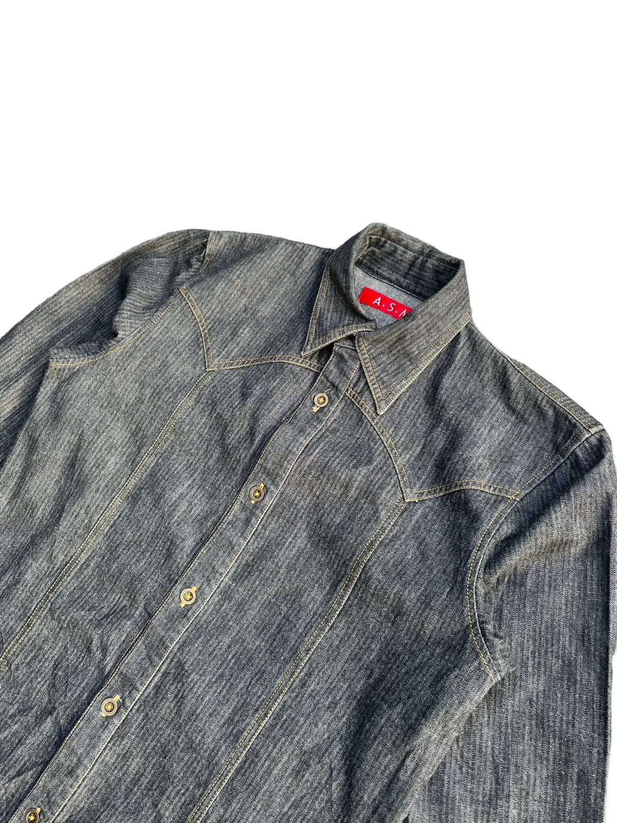 Japanese Brand ASM Denim Shirt Size US M / EU 48-50 / 2 - 2 Thumbnail