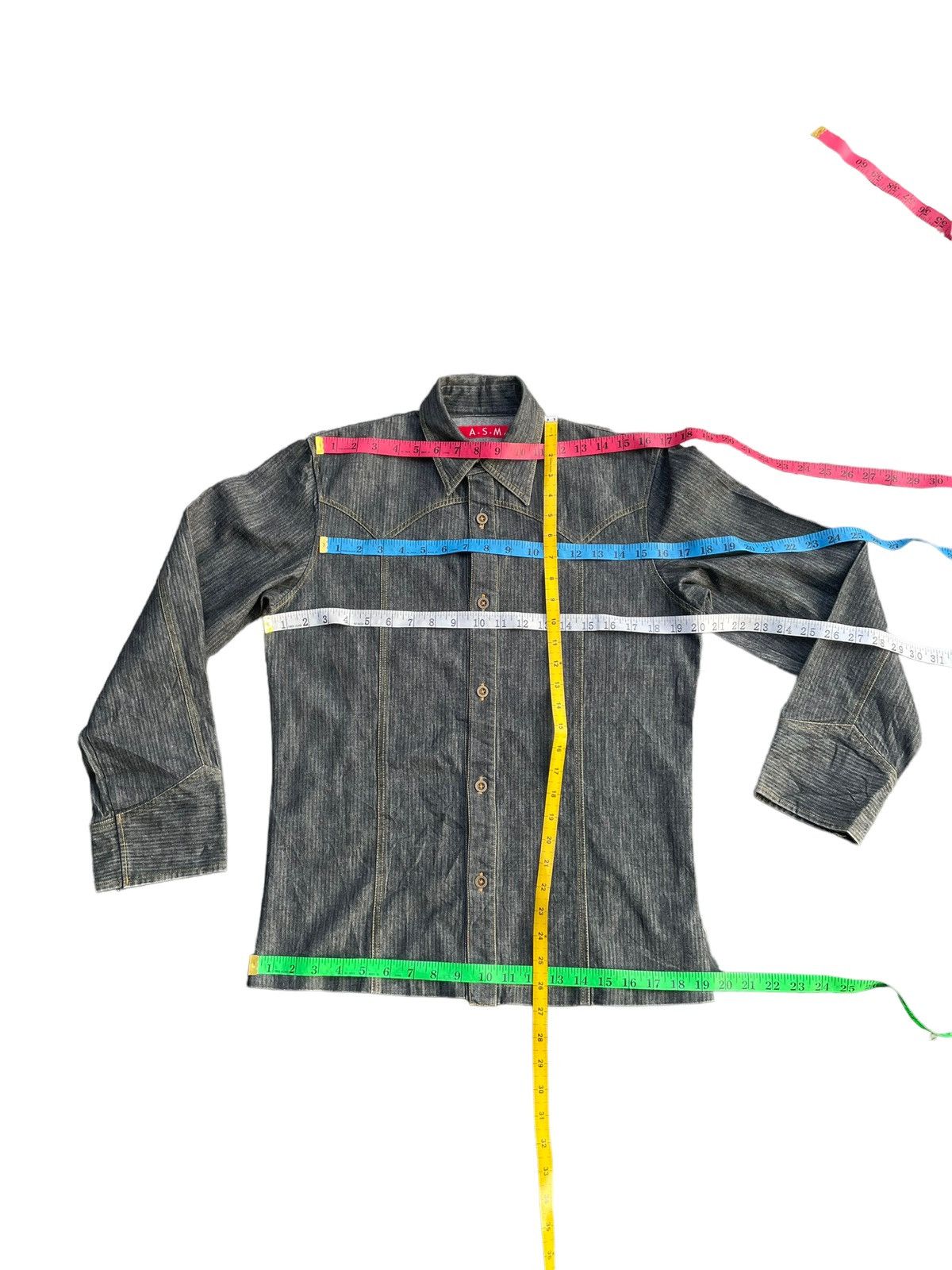 Japanese Brand ASM Denim Shirt Size US M / EU 48-50 / 2 - 11 Thumbnail