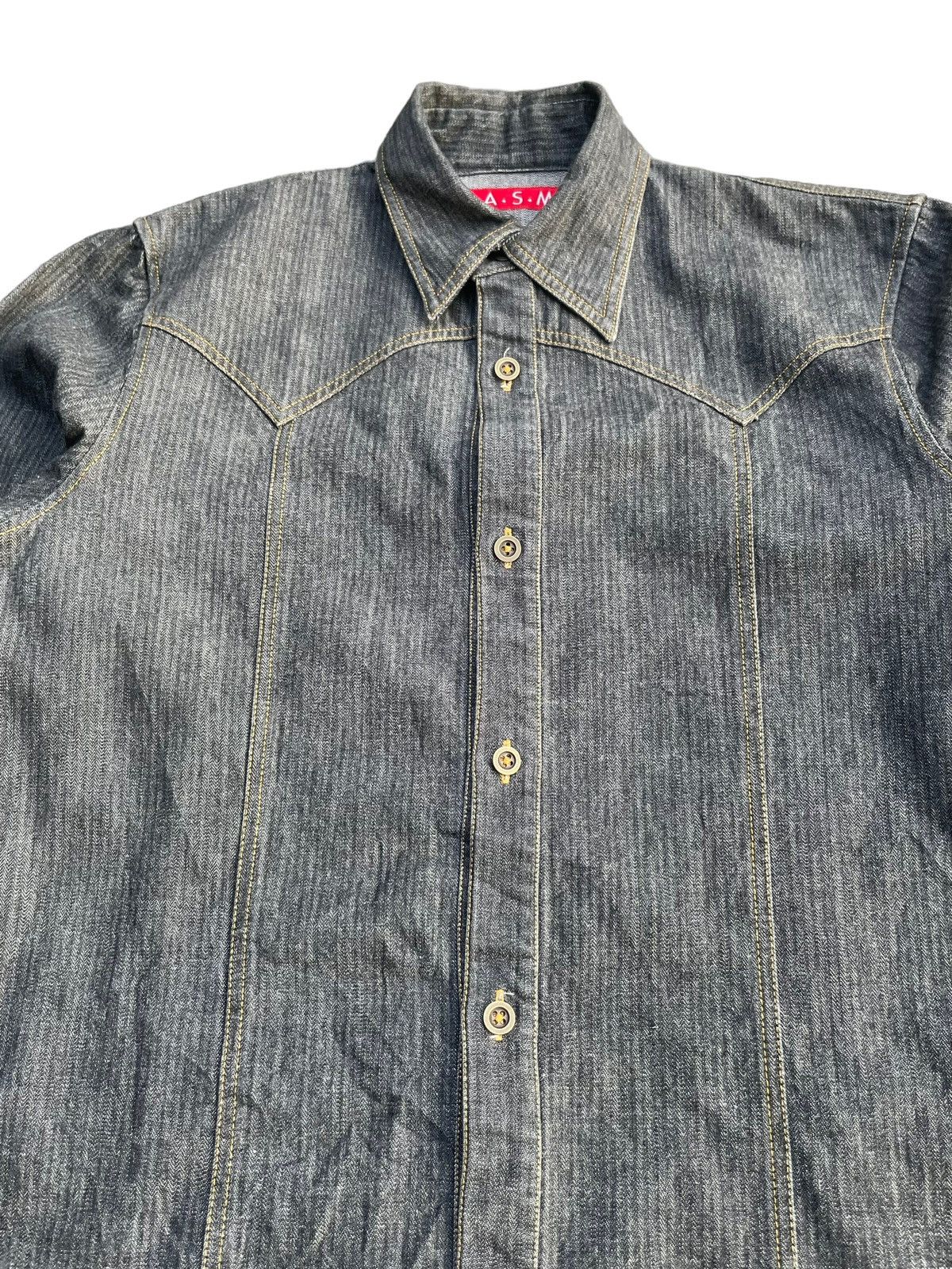 Japanese Brand ASM Denim Shirt Size US M / EU 48-50 / 2 - 3 Thumbnail