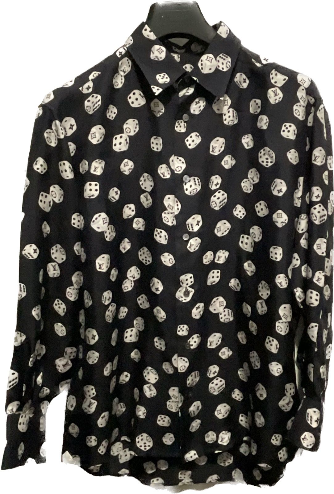 Louis Vuitton, Shirts, Louis Vuitton Virgil Abloh Silk Monogram Dice Shirt  Long Sleeves