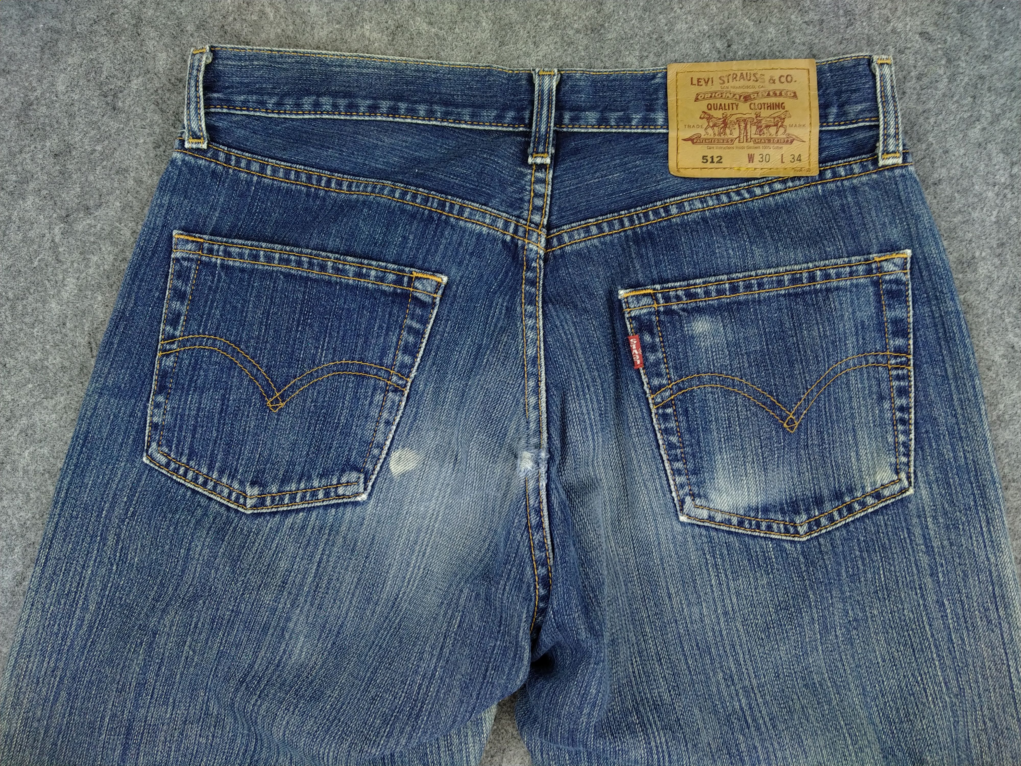 Levi's Vintage Clothing Vintage Levi's 512 Distressed Denim 31x30 -JN144 Size US 31 - 4 Thumbnail