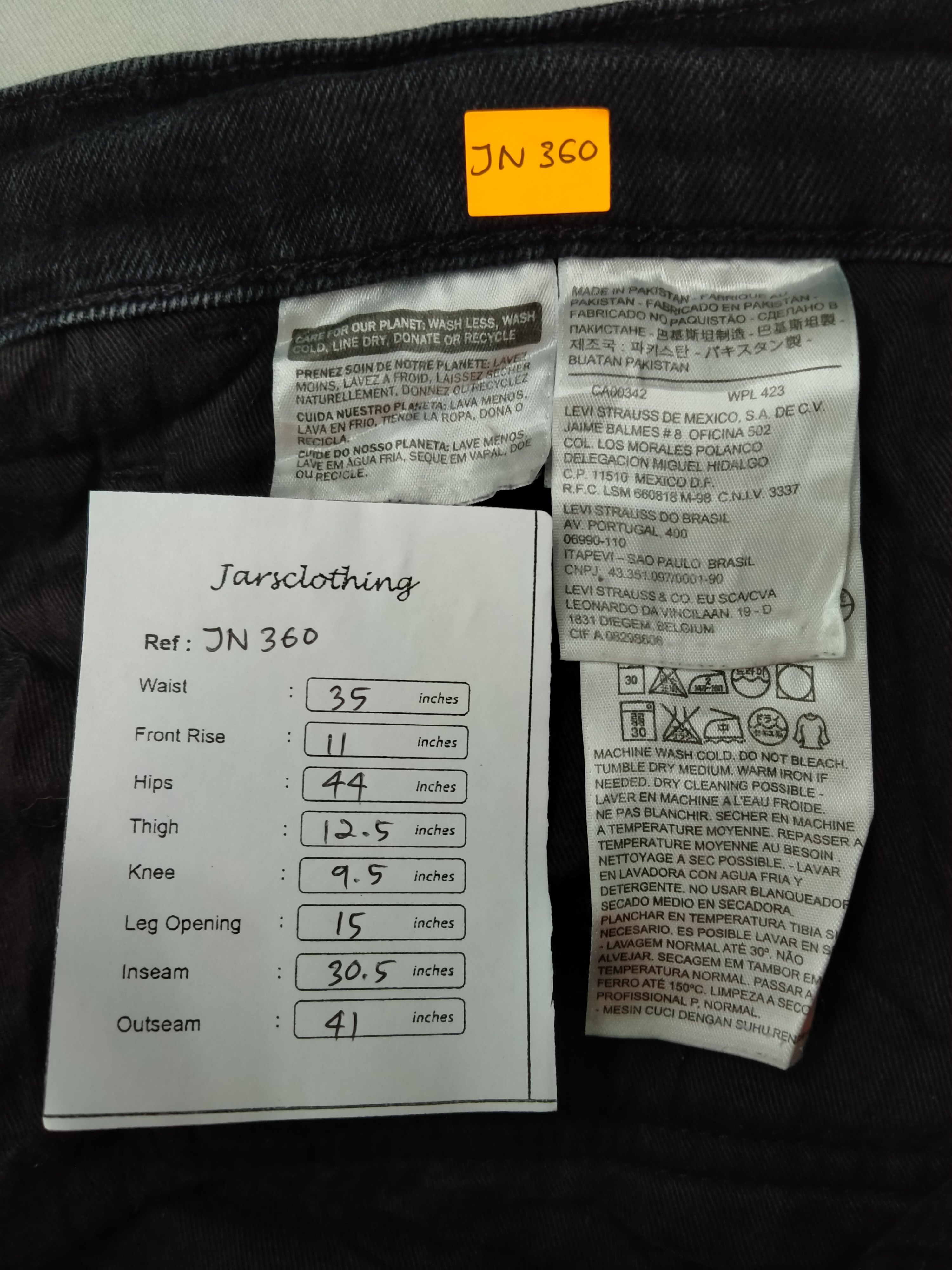 Levi's Black Levi's Jeans 35x30.5 Denim -JN360 Size US 35 - 10 Thumbnail