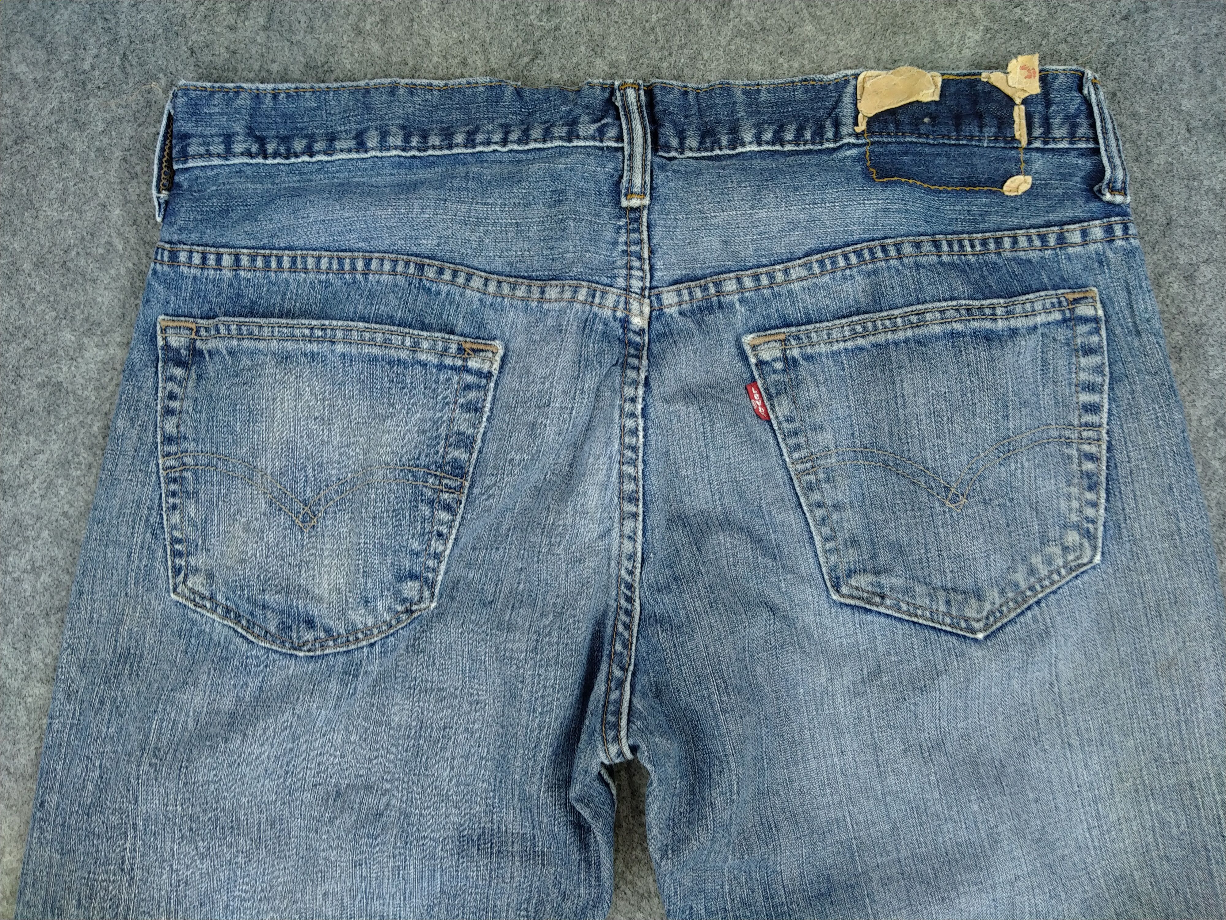Levi's Blue Vintage Levi's Distressed Denim 35x33.5 -JN129 Size US 35 - 4 Thumbnail