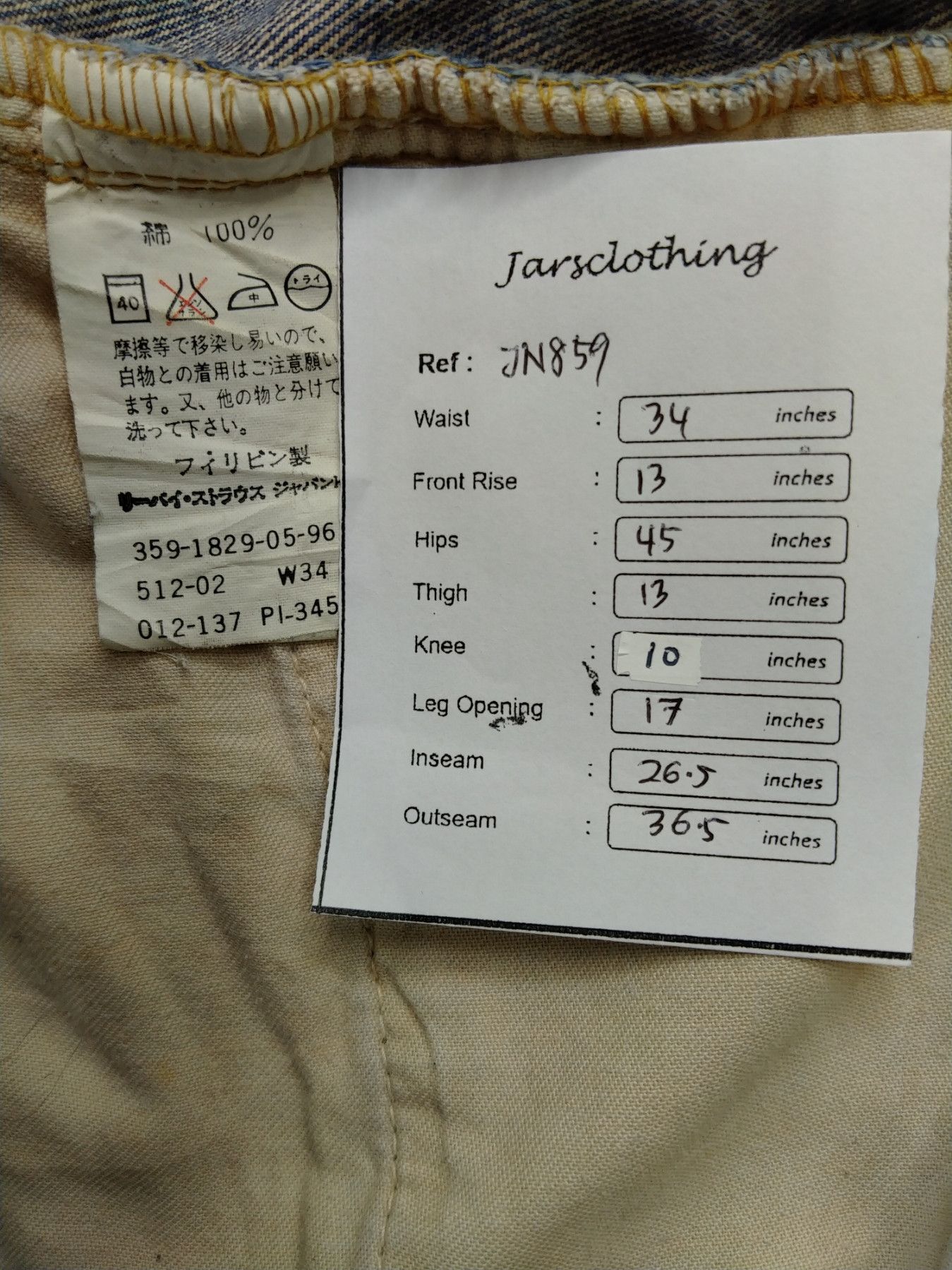Levi's Light Blue Wash Vintage Levi's 512 34x26.5 Denim -JN859 Size US 34 / EU 50 - 7 Thumbnail