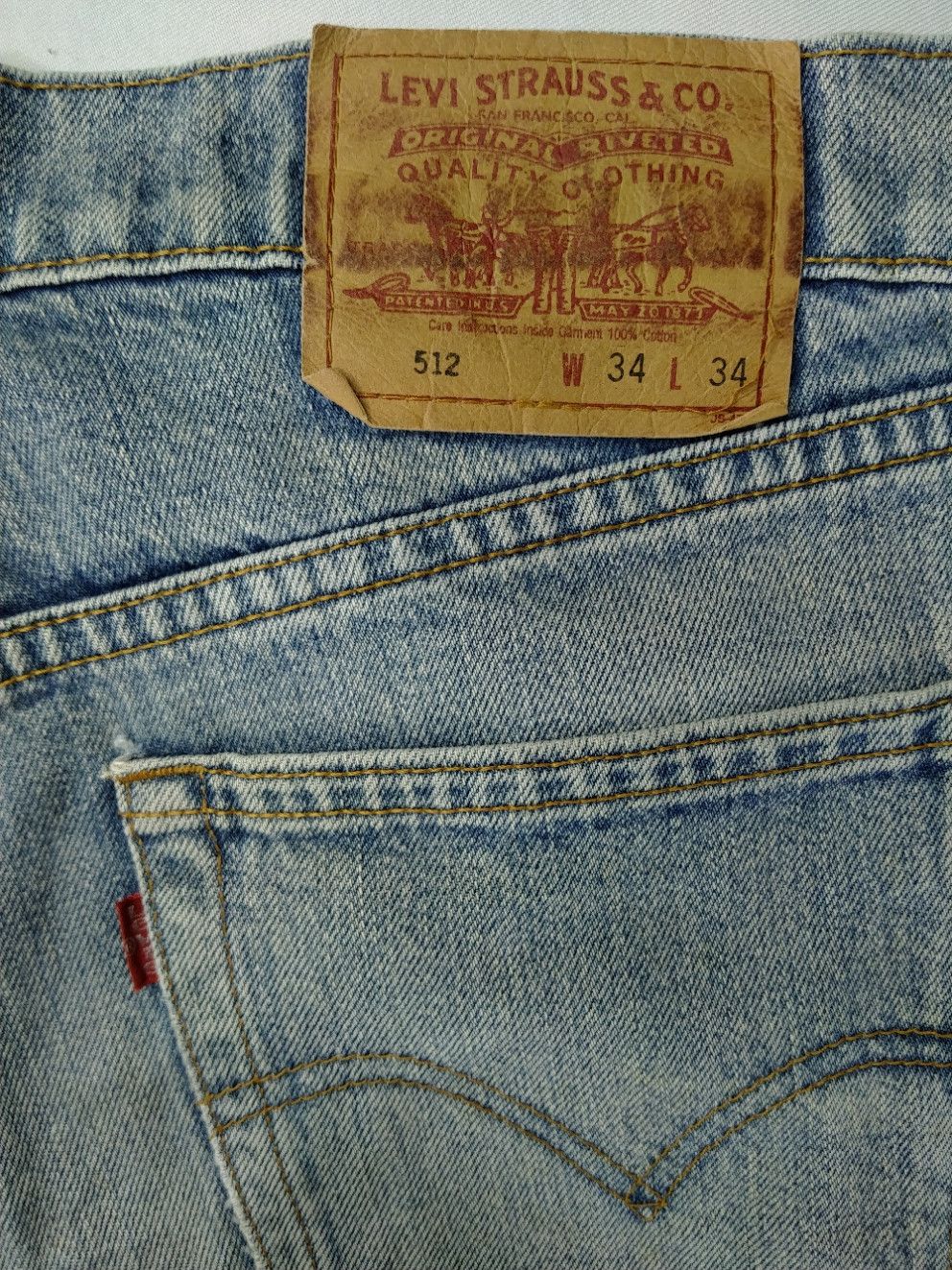 Levi's Light Blue Wash Vintage Levi's 512 34x26.5 Denim -JN859 Size US 34 / EU 50 - 8 Thumbnail