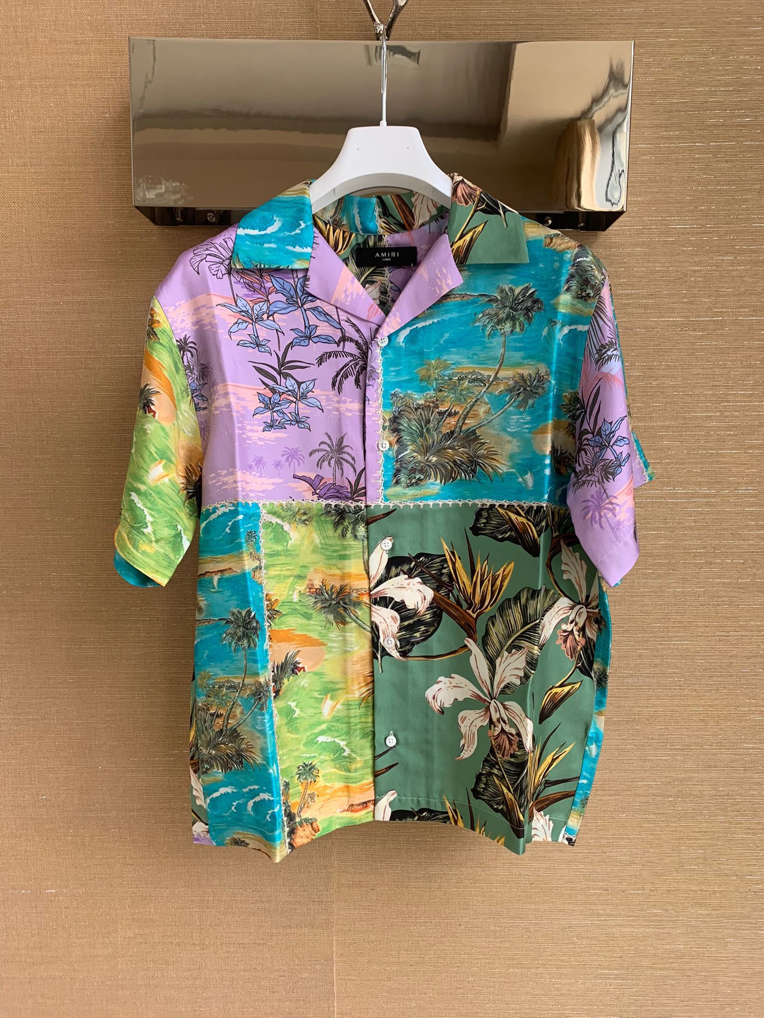 Amiri Hawaiin Patchwork Shirt in Purple Green Size US L / EU 52-54 / 3 - 2 Thumbnail