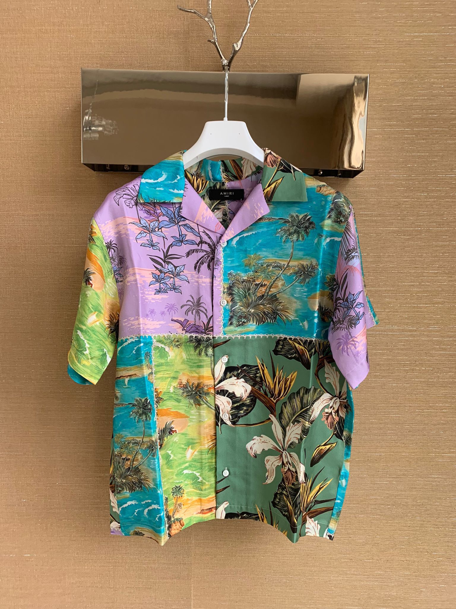 Amiri Hawaiin Patchwork Shirt in Purple Green Size US L / EU 52-54 / 3 - 1 Thumbnail