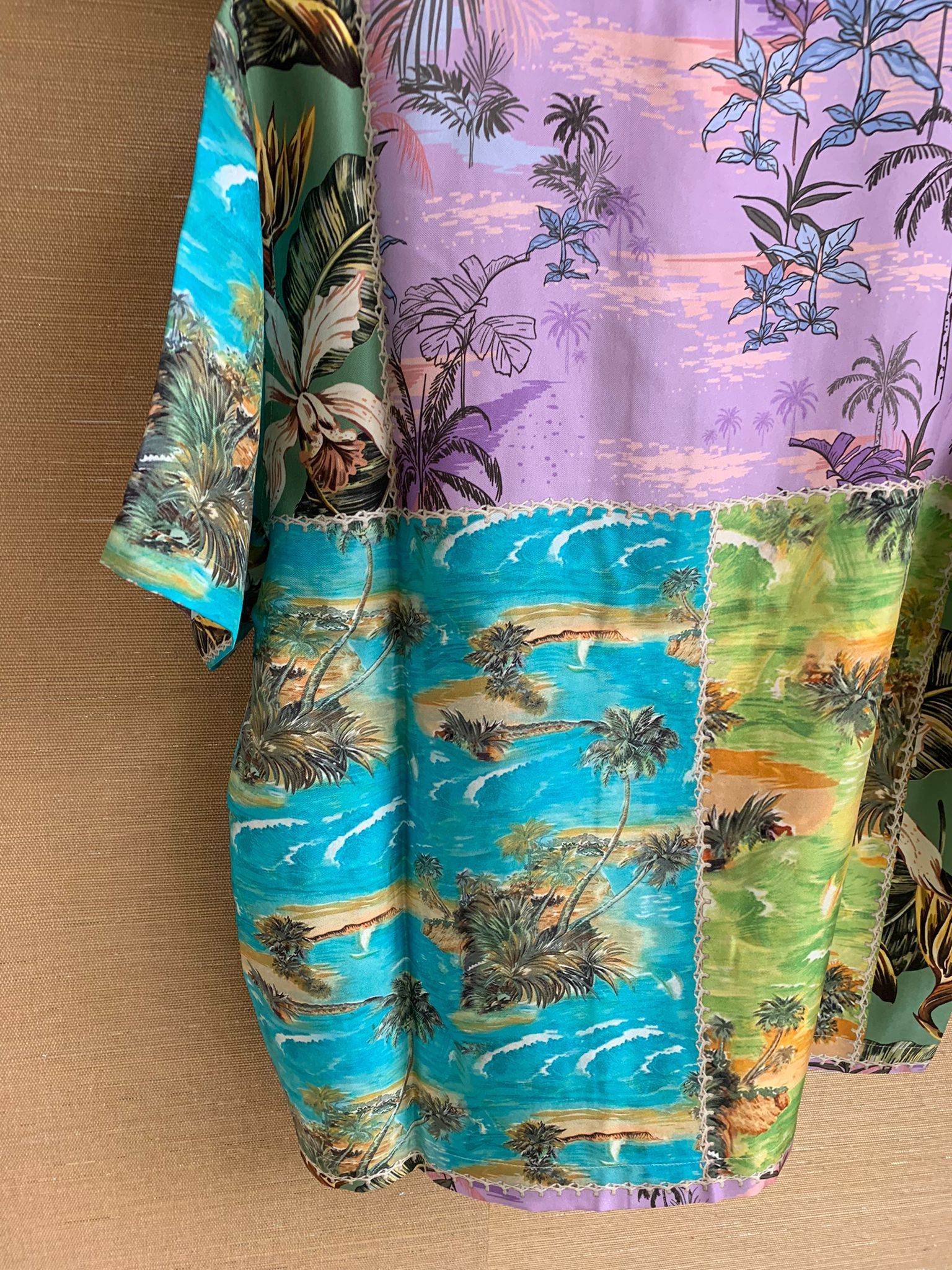 Amiri Hawaiin Patchwork Shirt in Purple Green Size US L / EU 52-54 / 3 - 14 Thumbnail