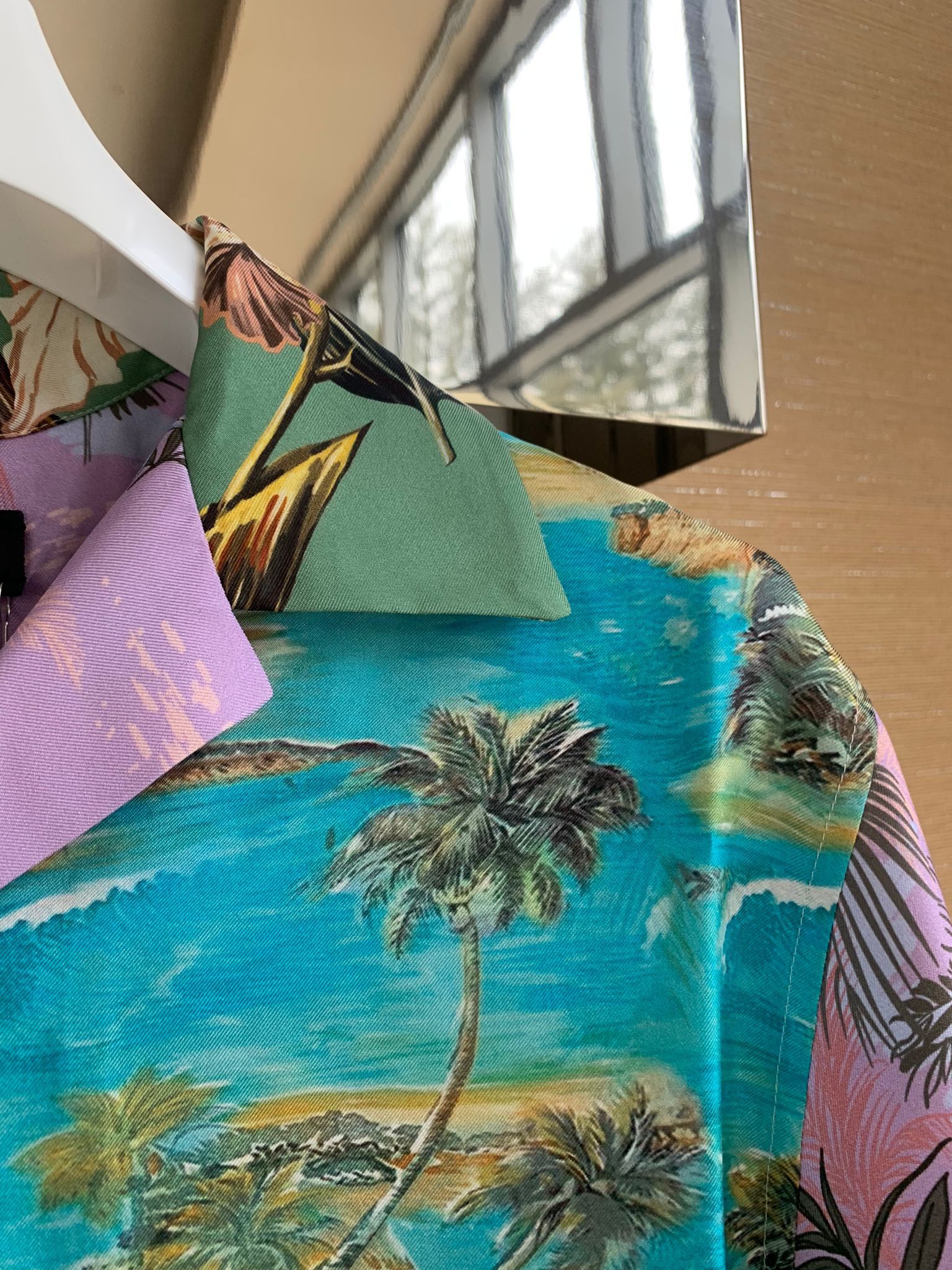 Amiri Hawaiin Patchwork Shirt in Purple Green Size US L / EU 52-54 / 3 - 7 Thumbnail