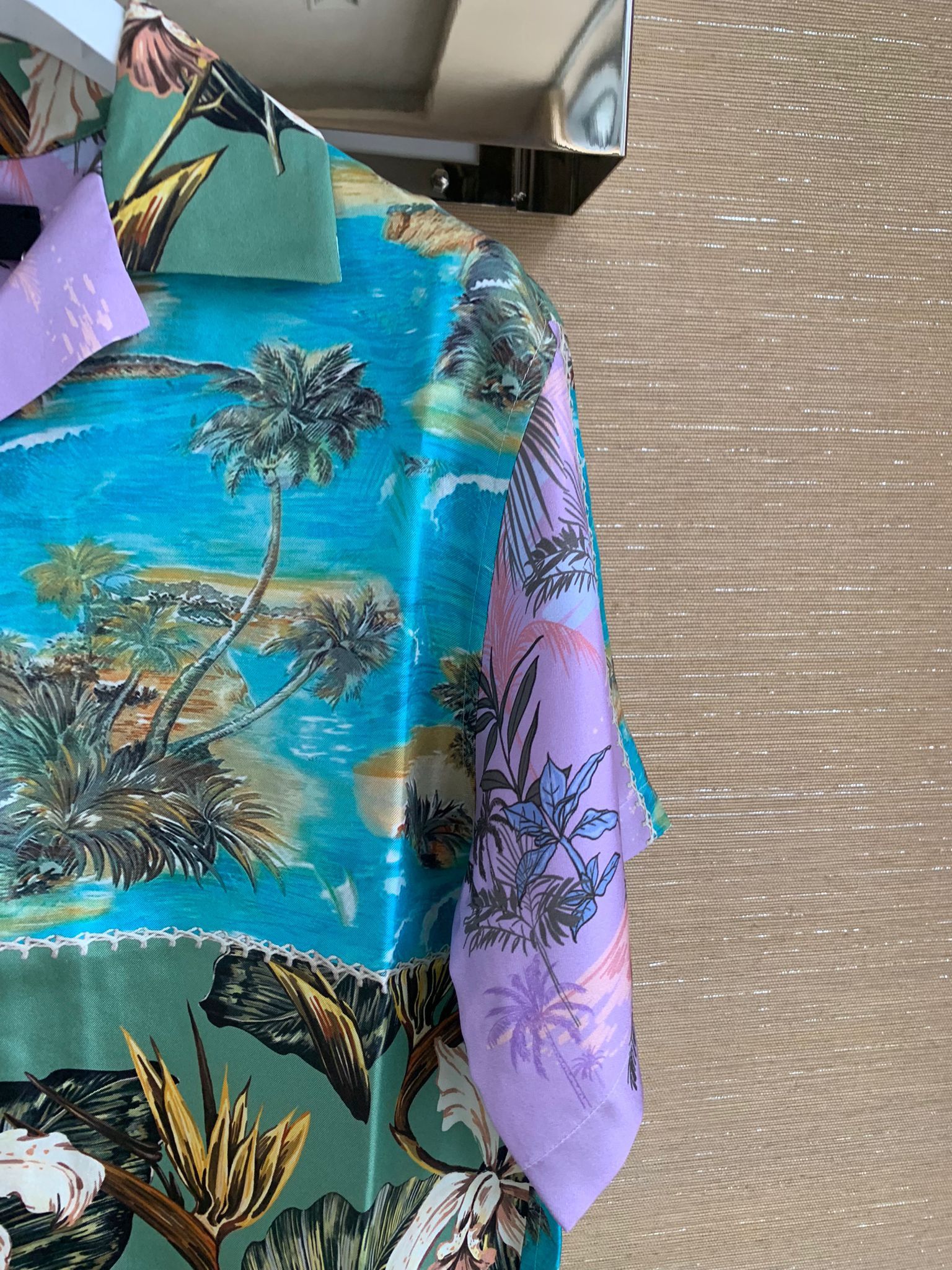 Amiri Hawaiin Patchwork Shirt in Purple Green Size US L / EU 52-54 / 3 - 13 Thumbnail