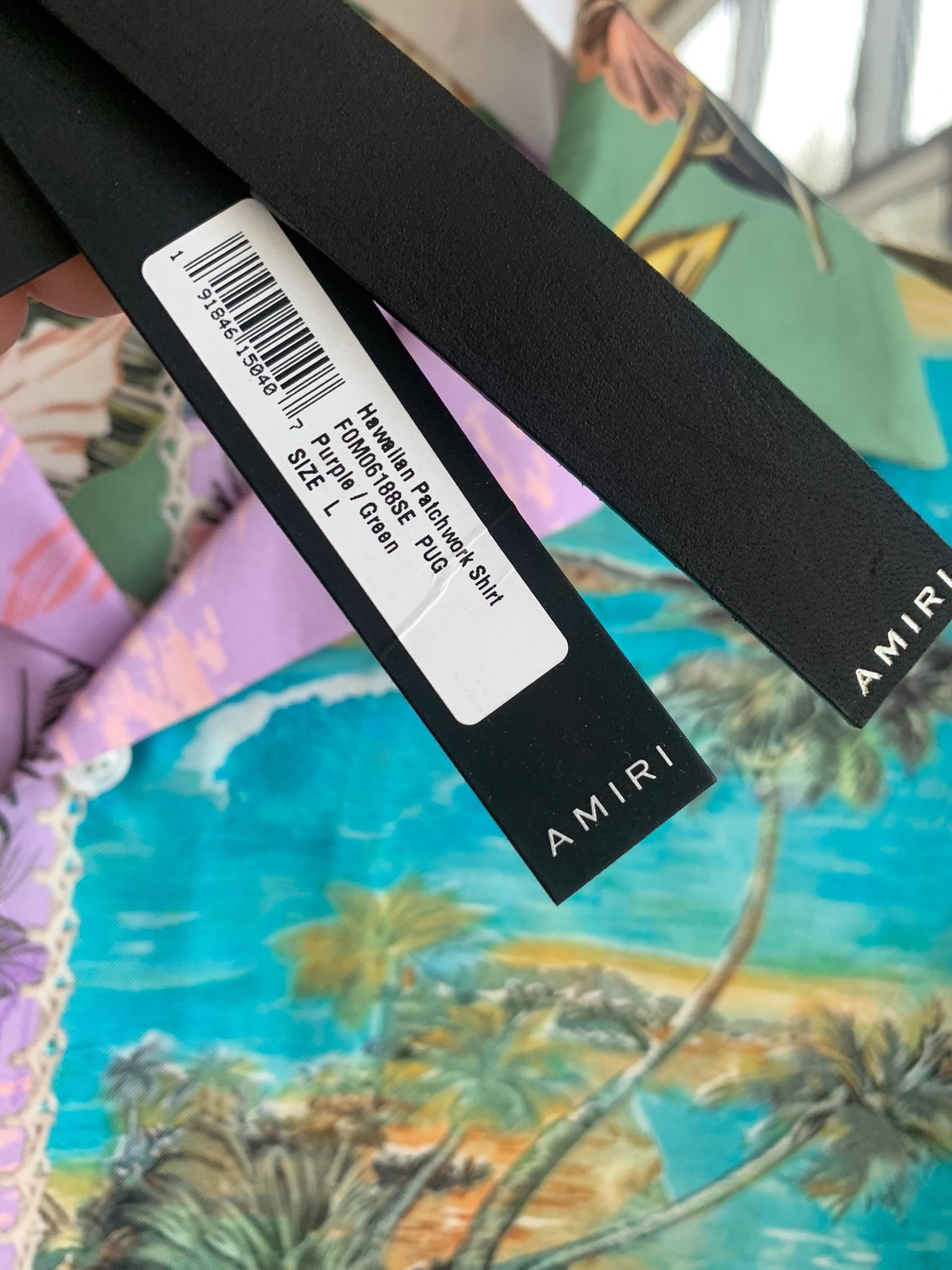 Amiri Hawaiin Patchwork Shirt in Purple Green Size US L / EU 52-54 / 3 - 16 Thumbnail