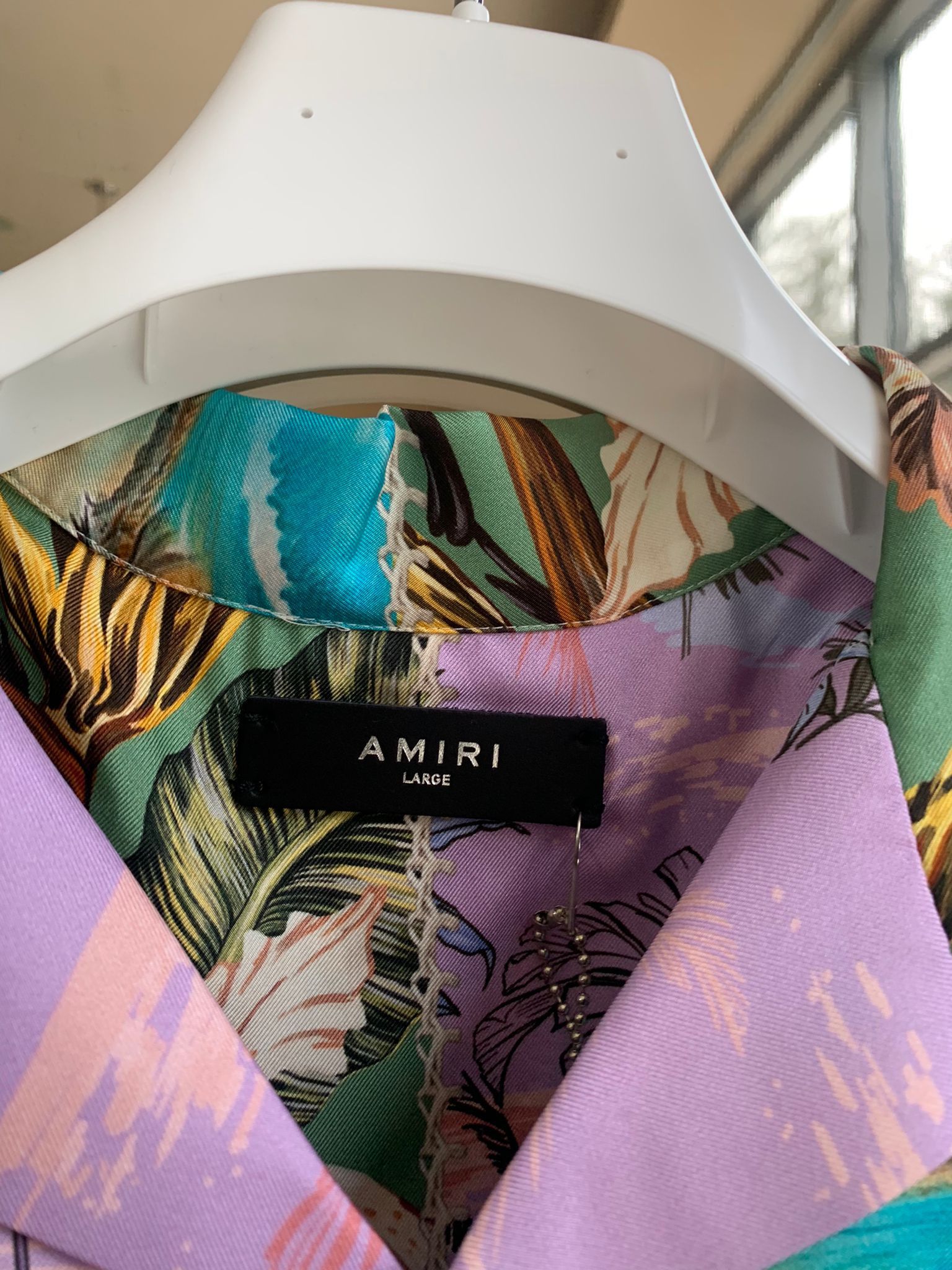 Amiri Hawaiin Patchwork Shirt in Purple Green Size US L / EU 52-54 / 3 - 9 Thumbnail