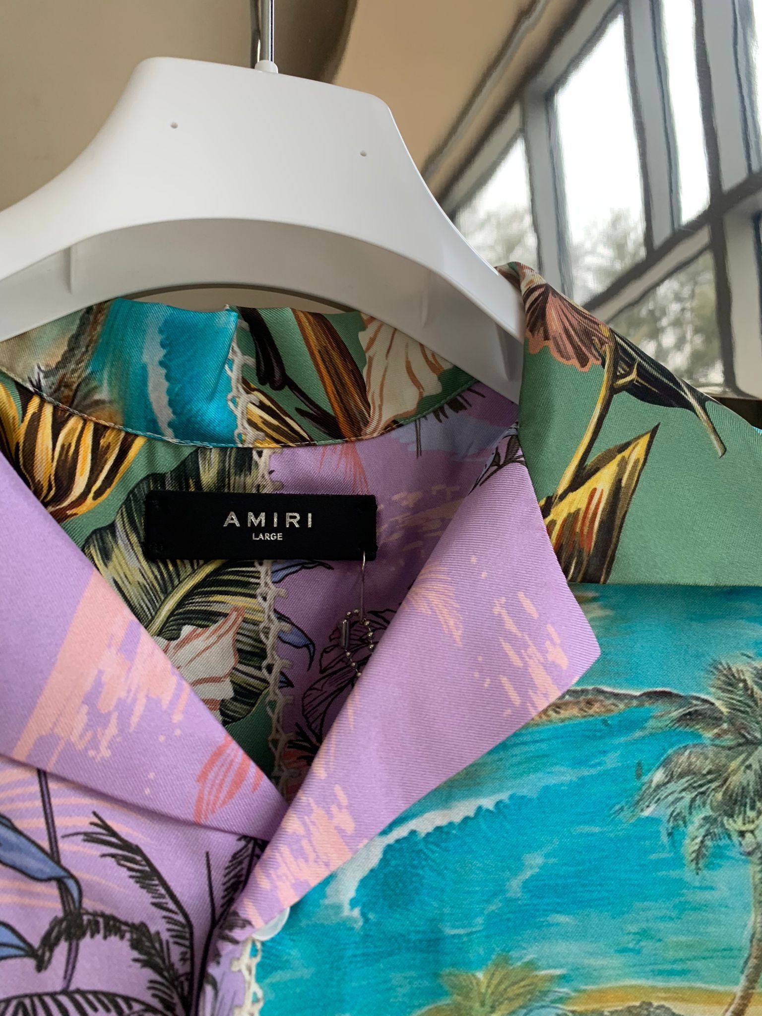 Amiri Hawaiin Patchwork Shirt in Purple Green Size US L / EU 52-54 / 3 - 8 Thumbnail