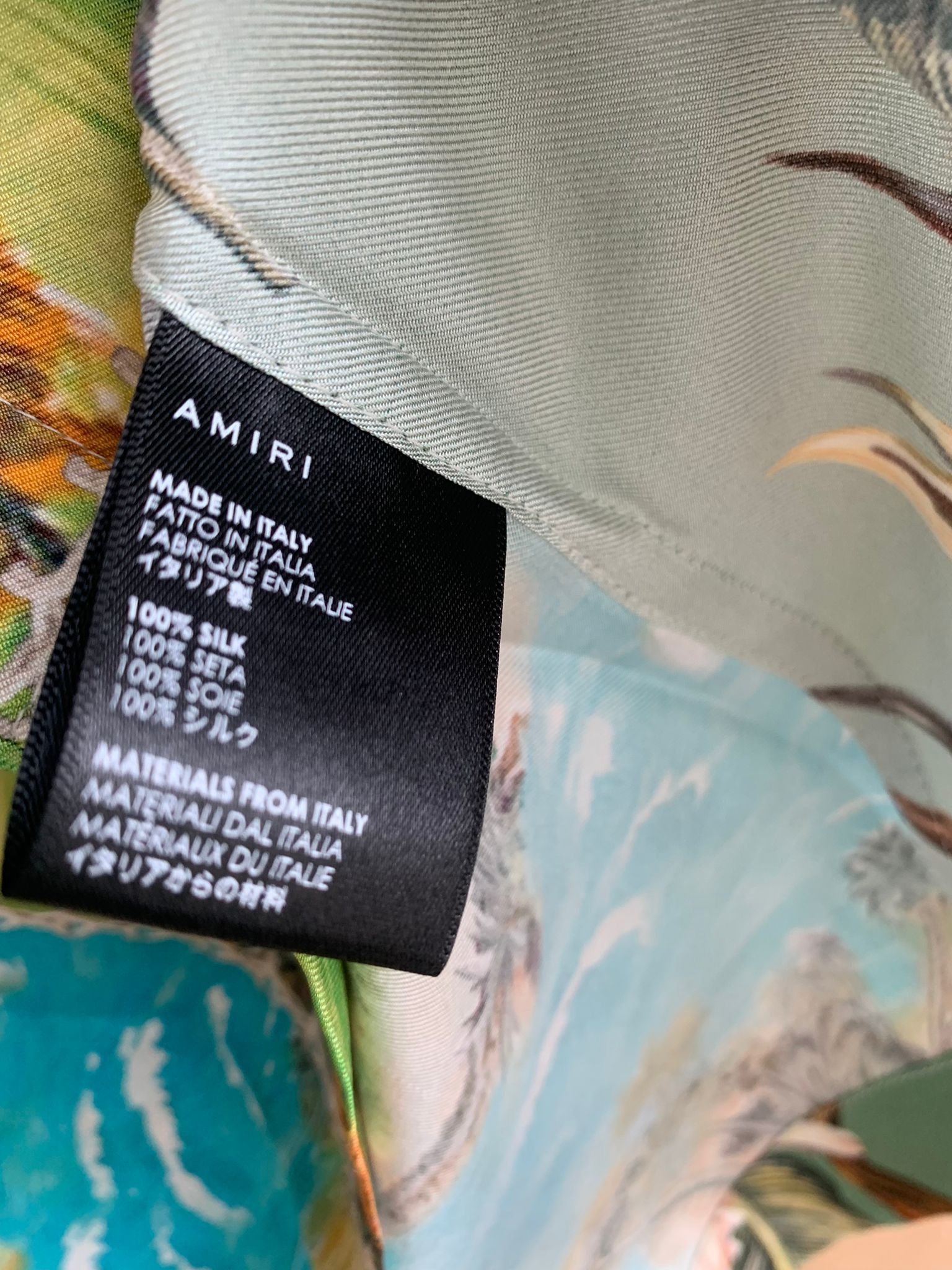 Amiri Hawaiin Patchwork Shirt in Purple Green Size US L / EU 52-54 / 3 - 12 Thumbnail