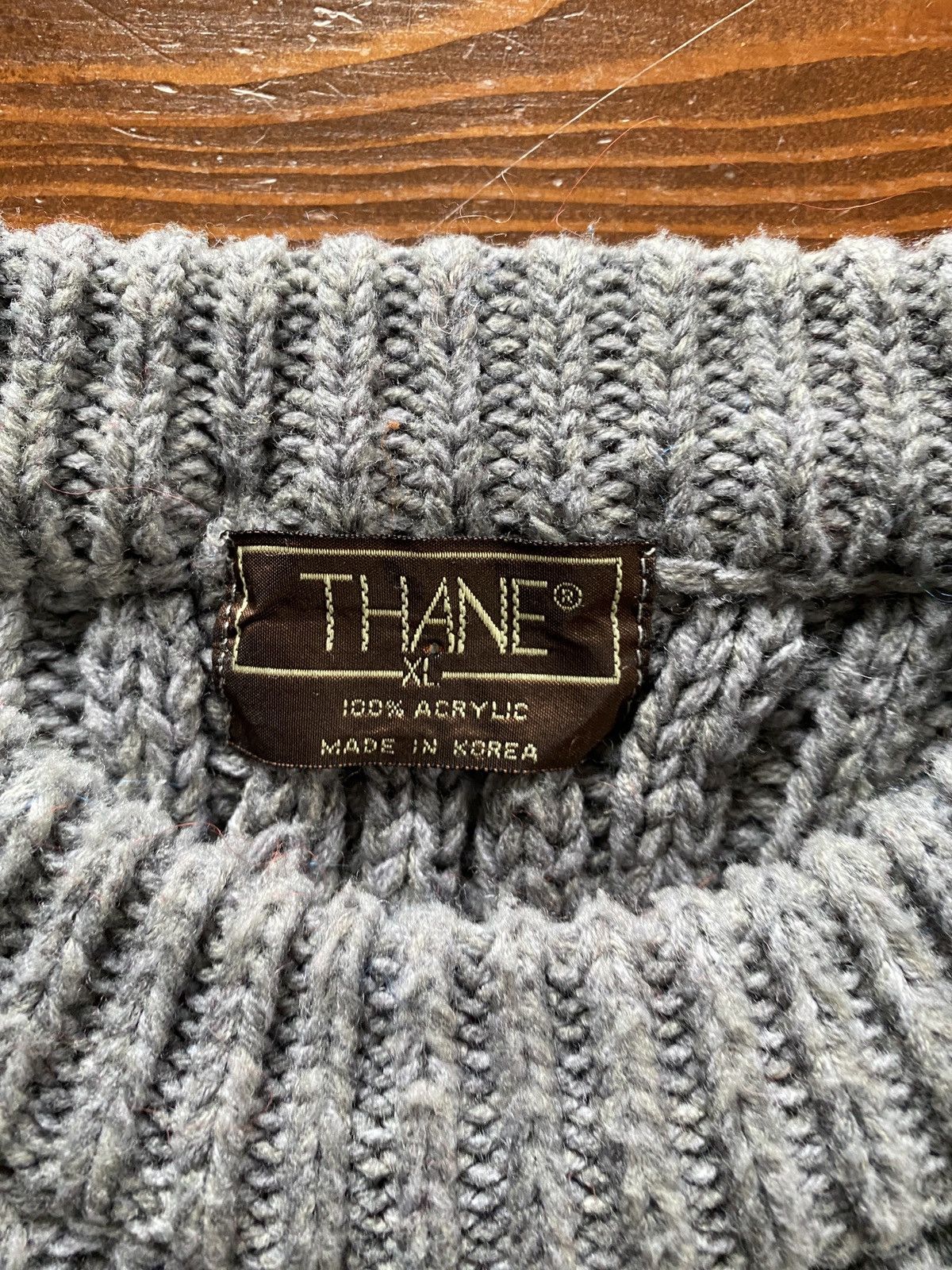 Vintage Vintage 80’s Thane Gray Cable Knit Fisherman Style Sweater Size US L / EU 52-54 / 3 - 3 Thumbnail