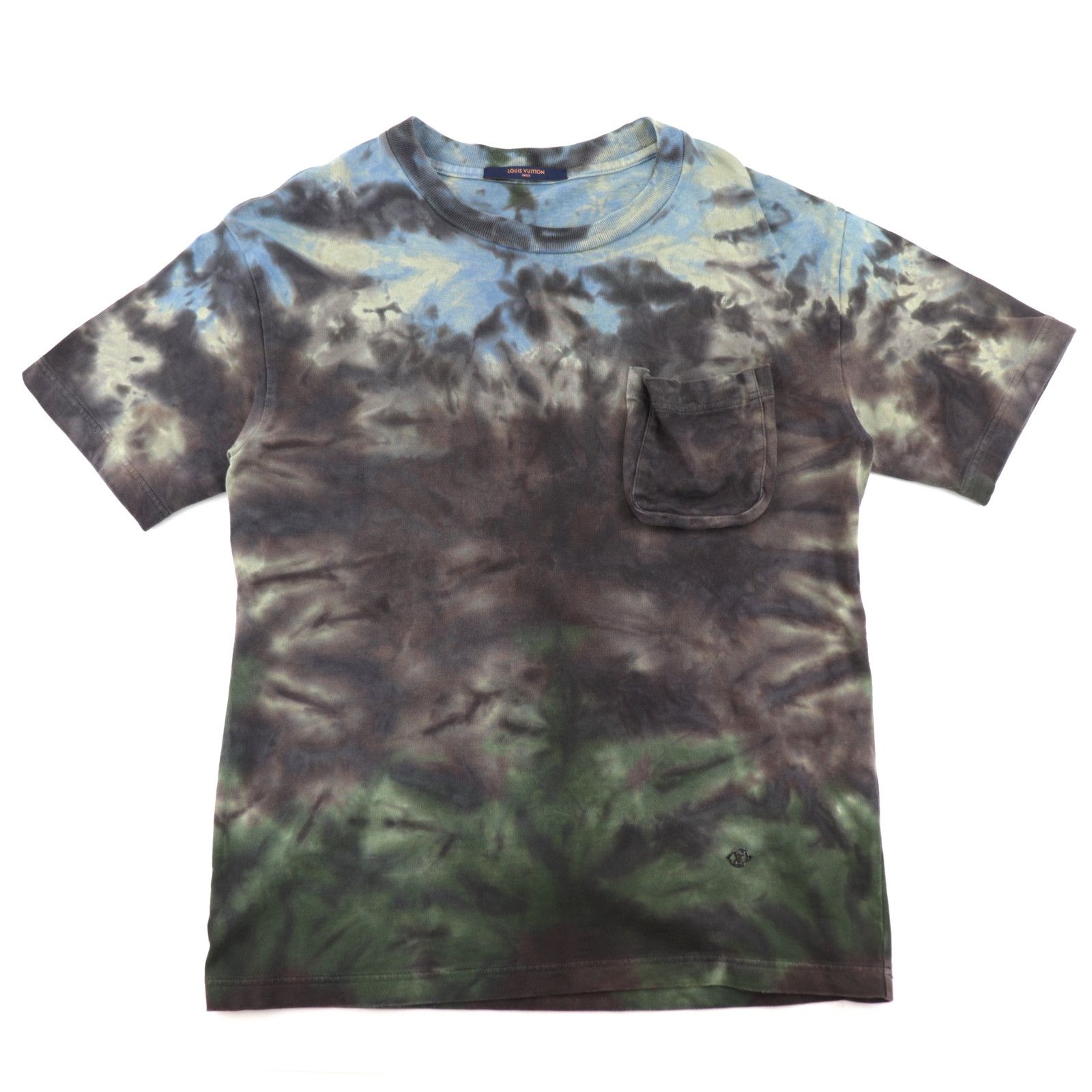 Louis Vuitton Blue Tie Dye Cotton Abloh Camouflage T-Shirt XXL