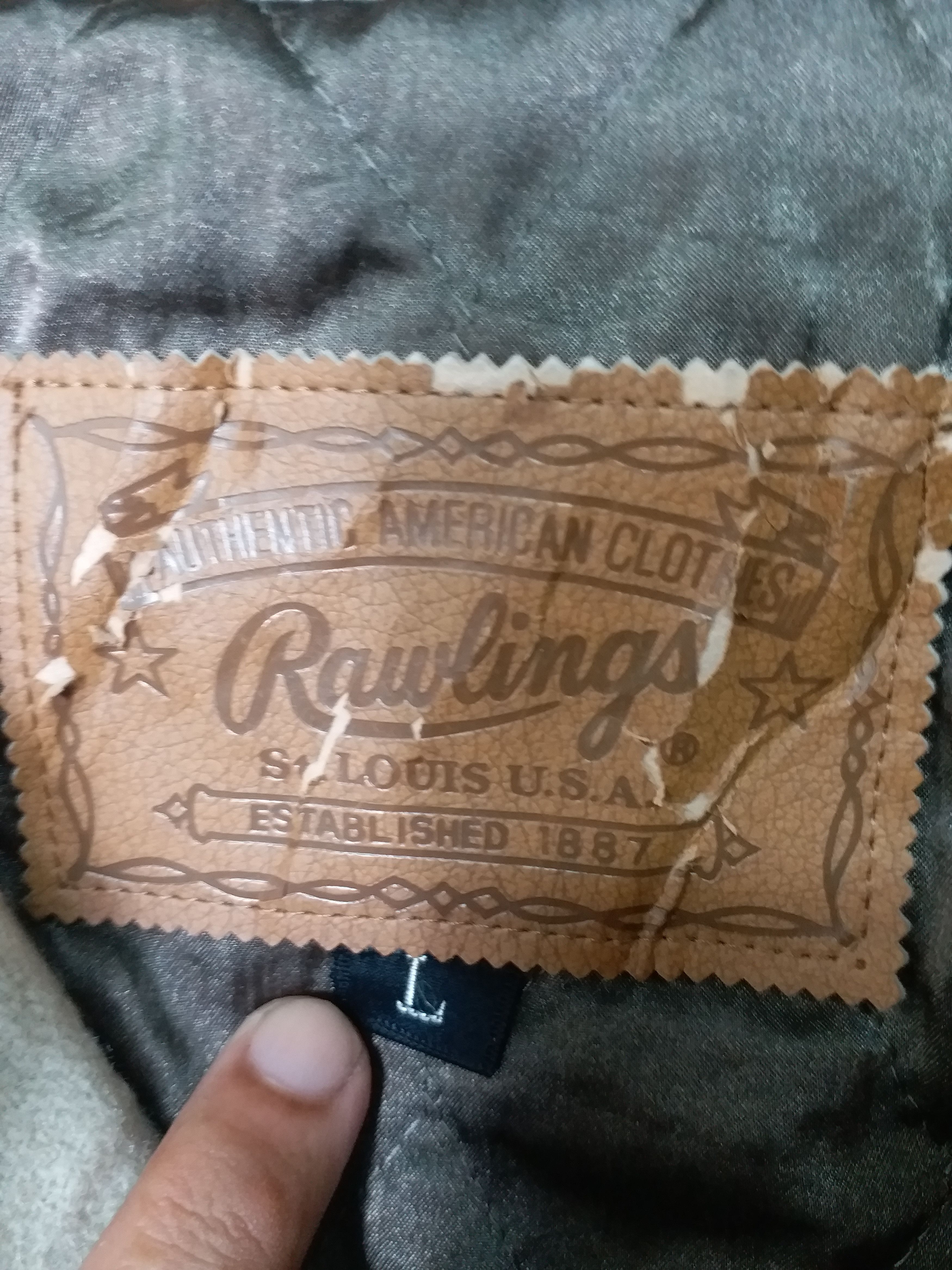 Vintage 🔥MUST GONE TODAY💥Vtg Leather Rawlings St.Louis Missouri L Size US L / EU 52-54 / 3 - 3 Thumbnail