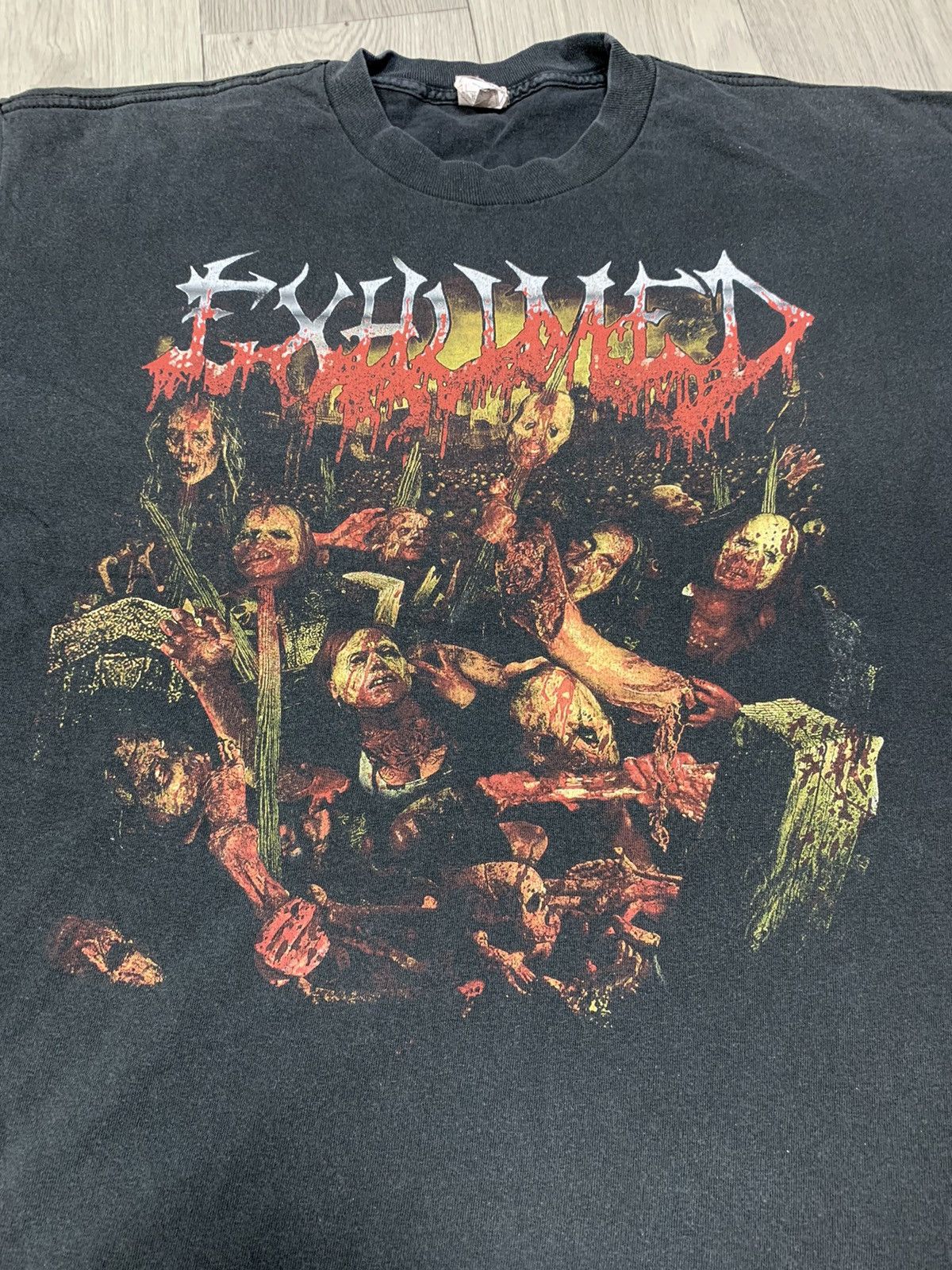 Band Tees Exhumed vintage T-shirt Goregrind Hard Rock Metal Size US XL / EU 56 / 4 - 2 Thumbnail
