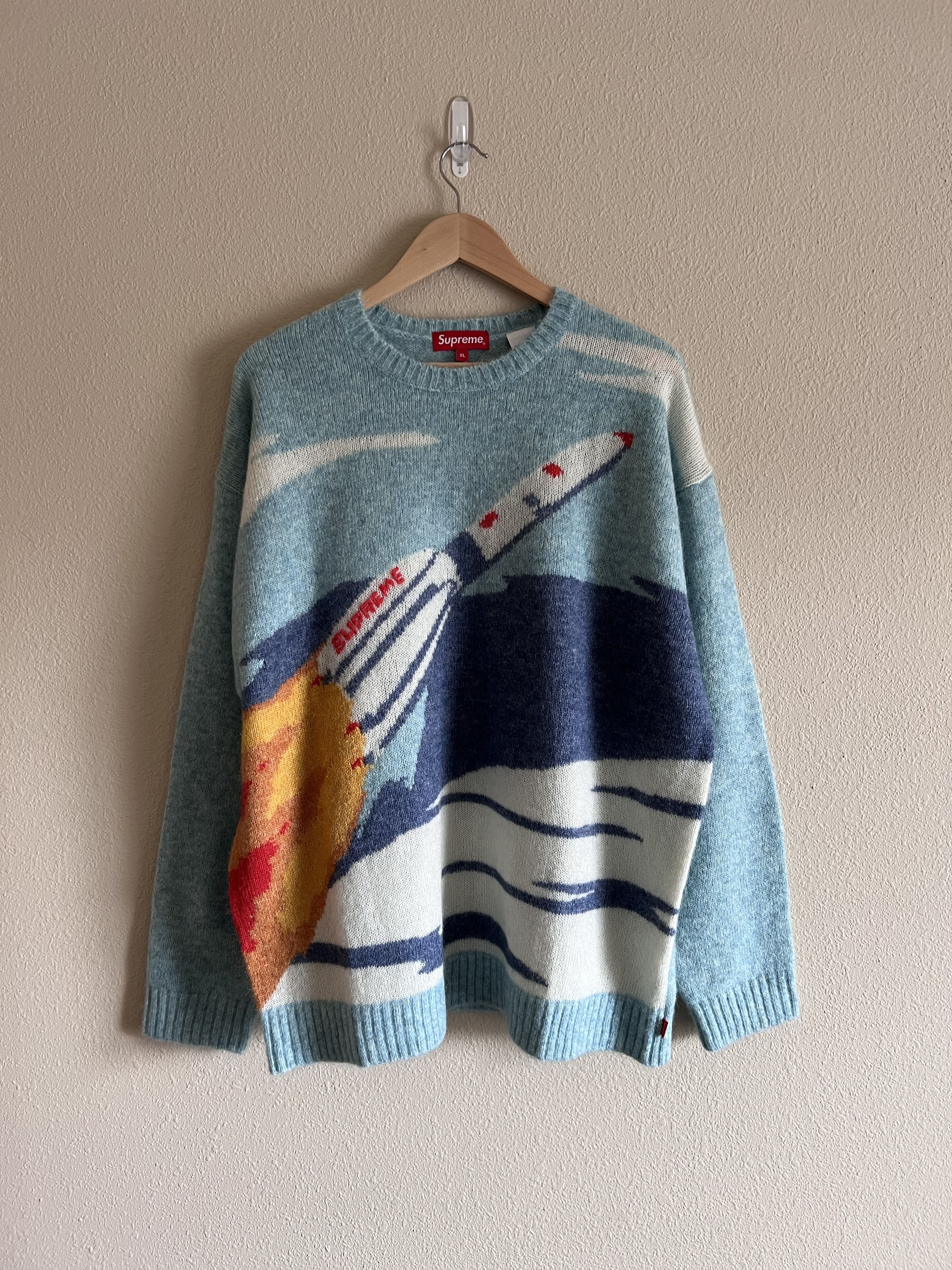 Supreme Supreme Rocket Sweater in Blue | Grailed