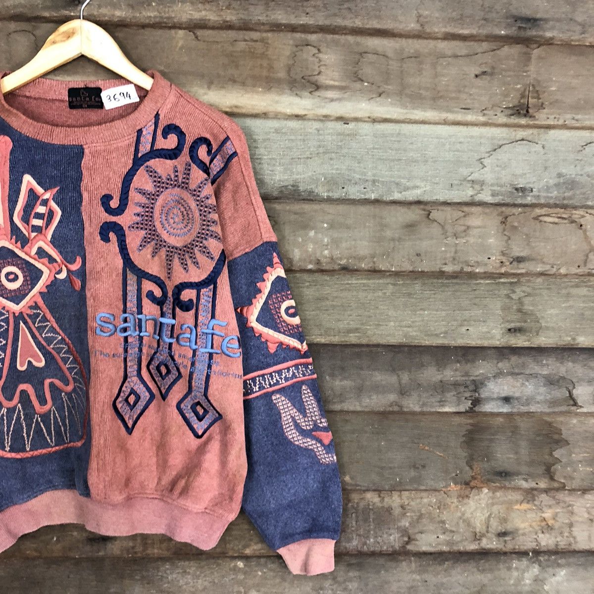 Vintage DL Santa Fe art vintage faded sweatshirt Knitwear #3694 Size US L / EU 52-54 / 3 - 5 Thumbnail