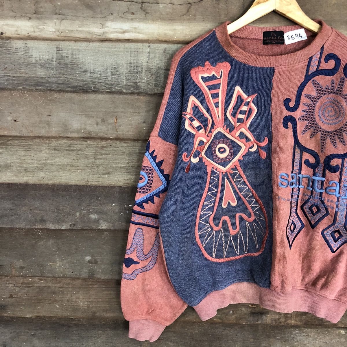 Vintage DL Santa Fe art vintage faded sweatshirt Knitwear #3694 Size US L / EU 52-54 / 3 - 7 Thumbnail