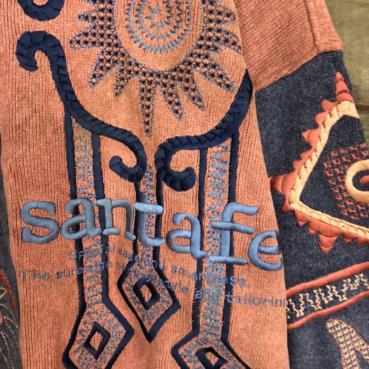 Vintage DL Santa Fe art vintage faded sweatshirt Knitwear #3694 Size US L / EU 52-54 / 3 - 10 Thumbnail
