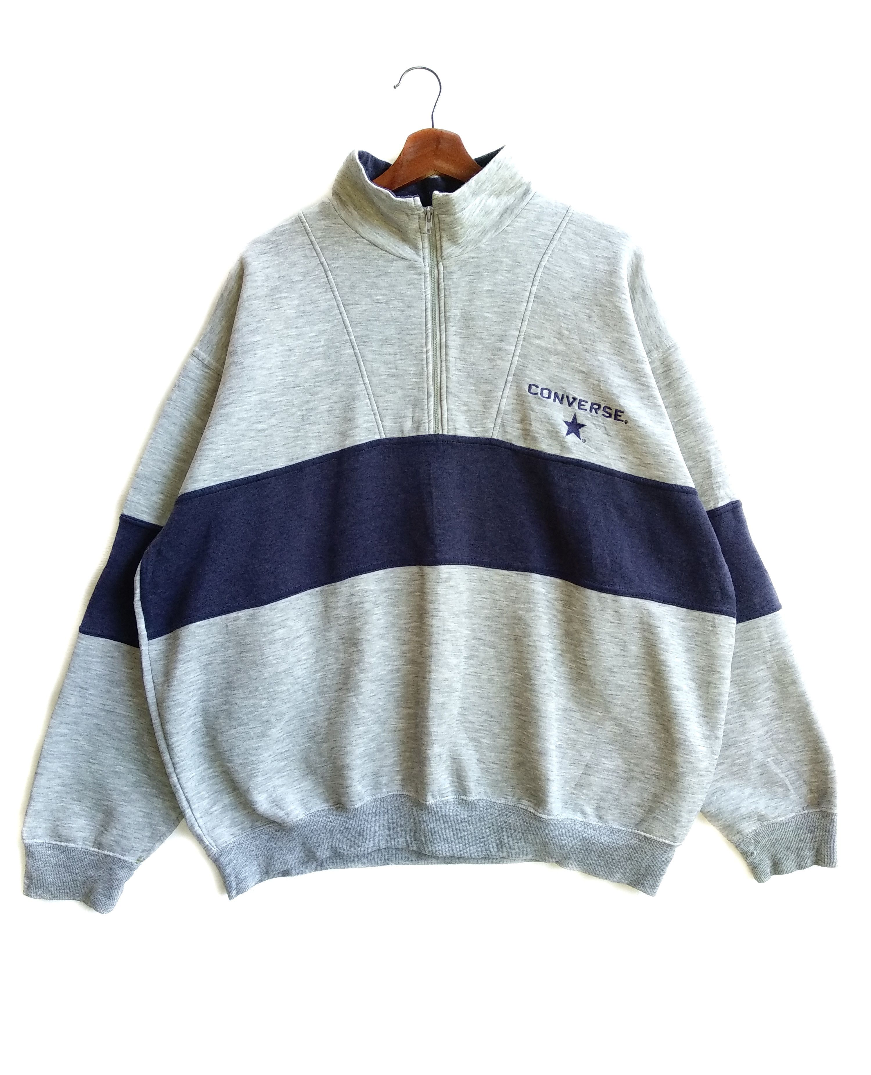 Converse × Vintage Vintage Sweatshirts Converse/Size XL/Gray Colour Size US XL / EU 56 / 4 - 1 Thumbnail