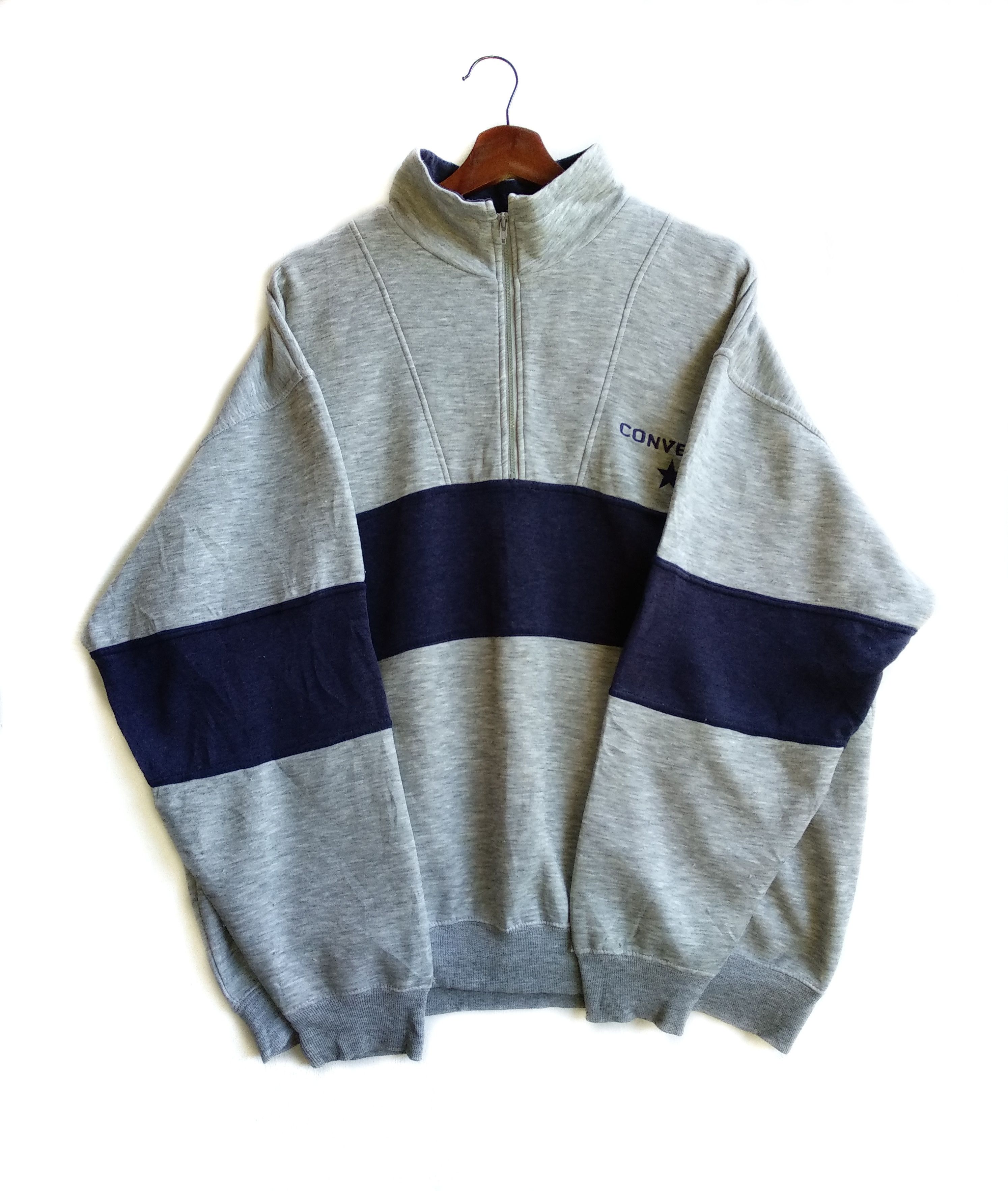 Converse × Vintage Vintage Sweatshirts Converse/Size XL/Gray Colour Size US XL / EU 56 / 4 - 2 Thumbnail