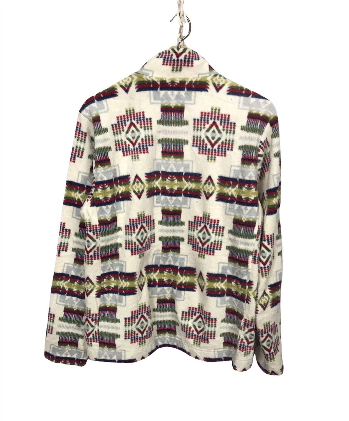 Japanese Brand Printed fleece sweater zipper by topvalu Size US S / EU 44-46 / 1 - 2 Thumbnail