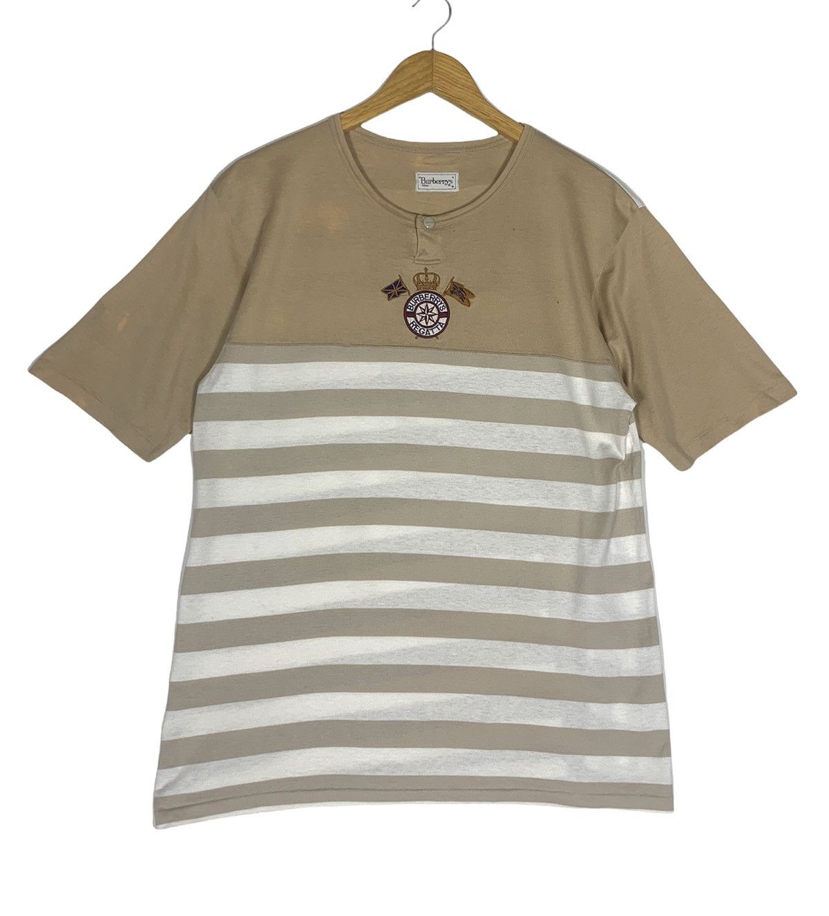 Burberry × Designer Vintage Burberrys Regatta Shirt Stripe Size US L / EU 52-54 / 3 - 3 Thumbnail