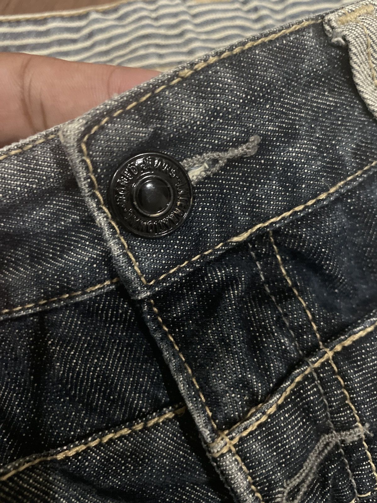 Japanese Brand Rare💥Japanese Double Waisted Denim Jeans Size US 32 / EU 48 - 15 Thumbnail