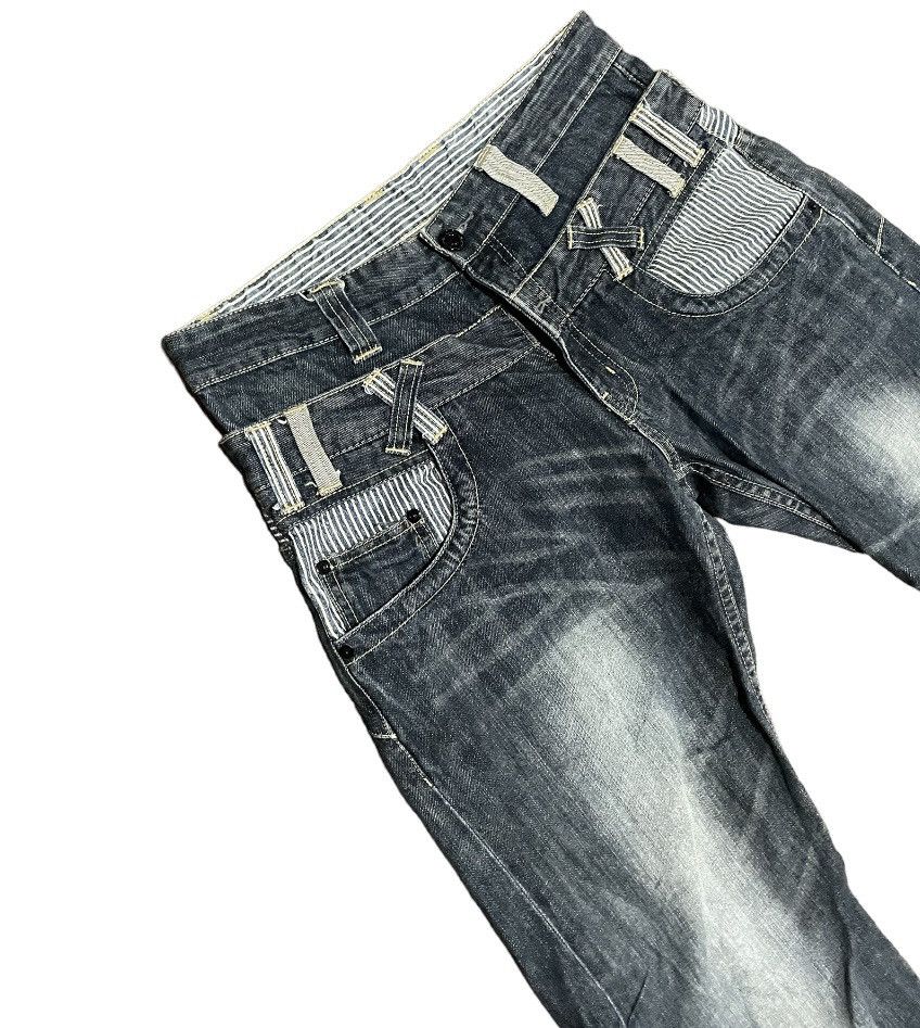 Japanese Brand Rare💥Japanese Double Waisted Denim Jeans Size US 32 / EU 48 - 5 Thumbnail