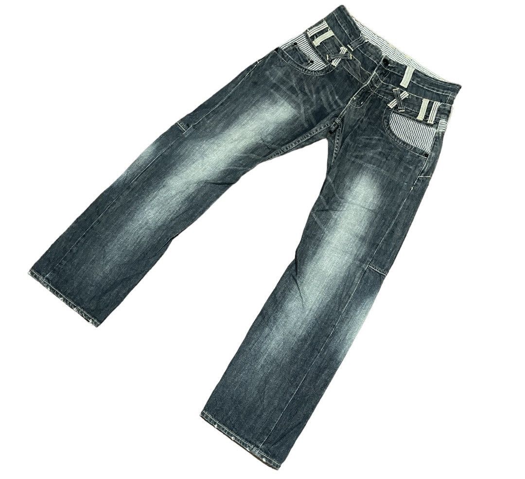 Japanese Brand Rare💥Japanese Double Waisted Denim Jeans Size US 32 / EU 48 - 4 Thumbnail