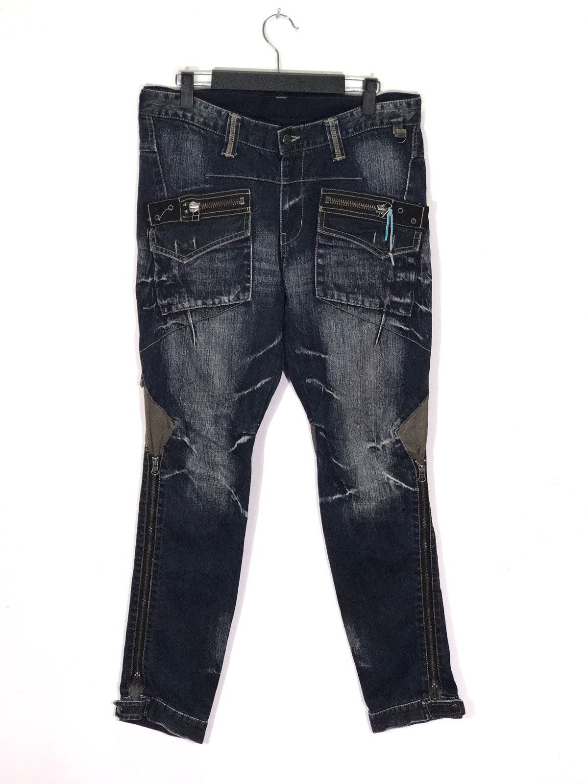 Japanese Brand PPFM Bondage Punk Denim Jeans Size US 34 / EU 50 - 1 Thumbnail
